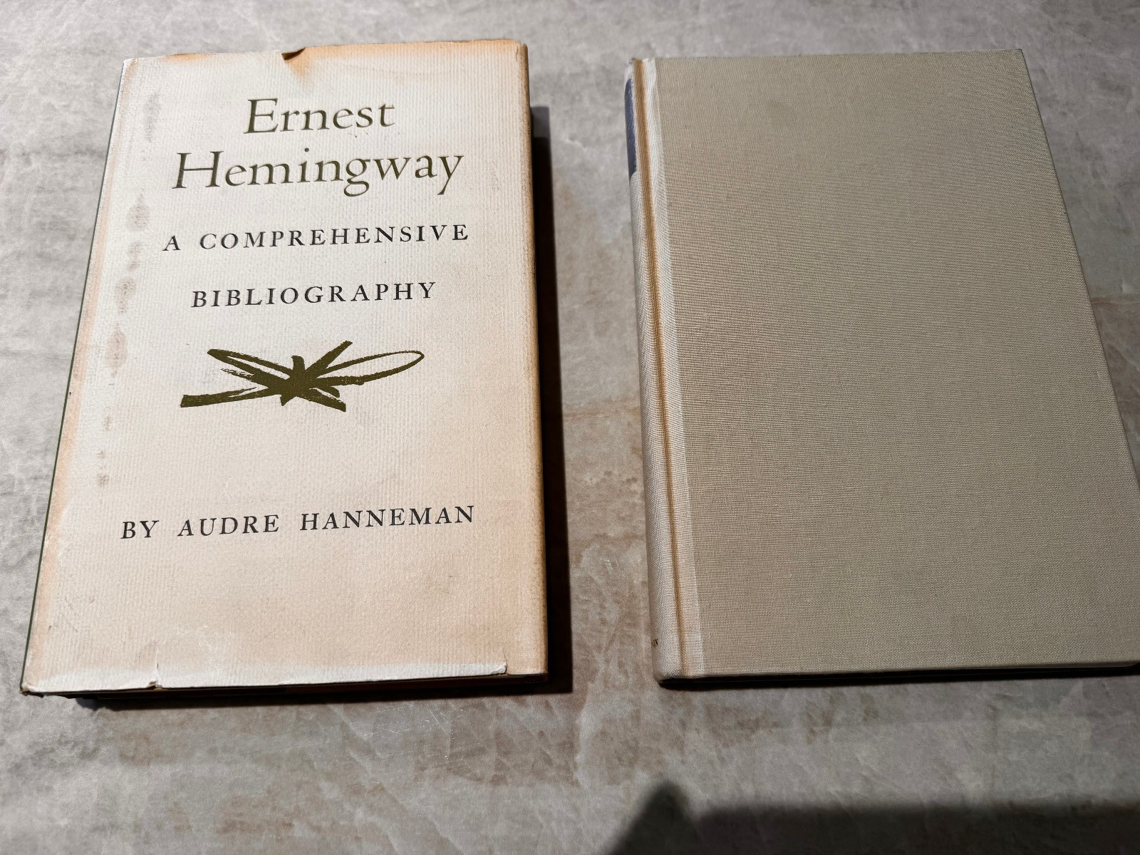 ERNEST HEMINGWAY: A COMPREHENSIVE BIBLIOGRAPHY 568 Pages WITH SUPPLEMENT BOOK