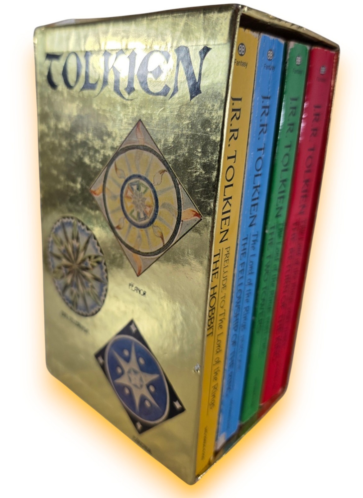 Tolkien Lord of the Rings J R R Tolkien Balantine Books in Gold Foil Slipcase 4