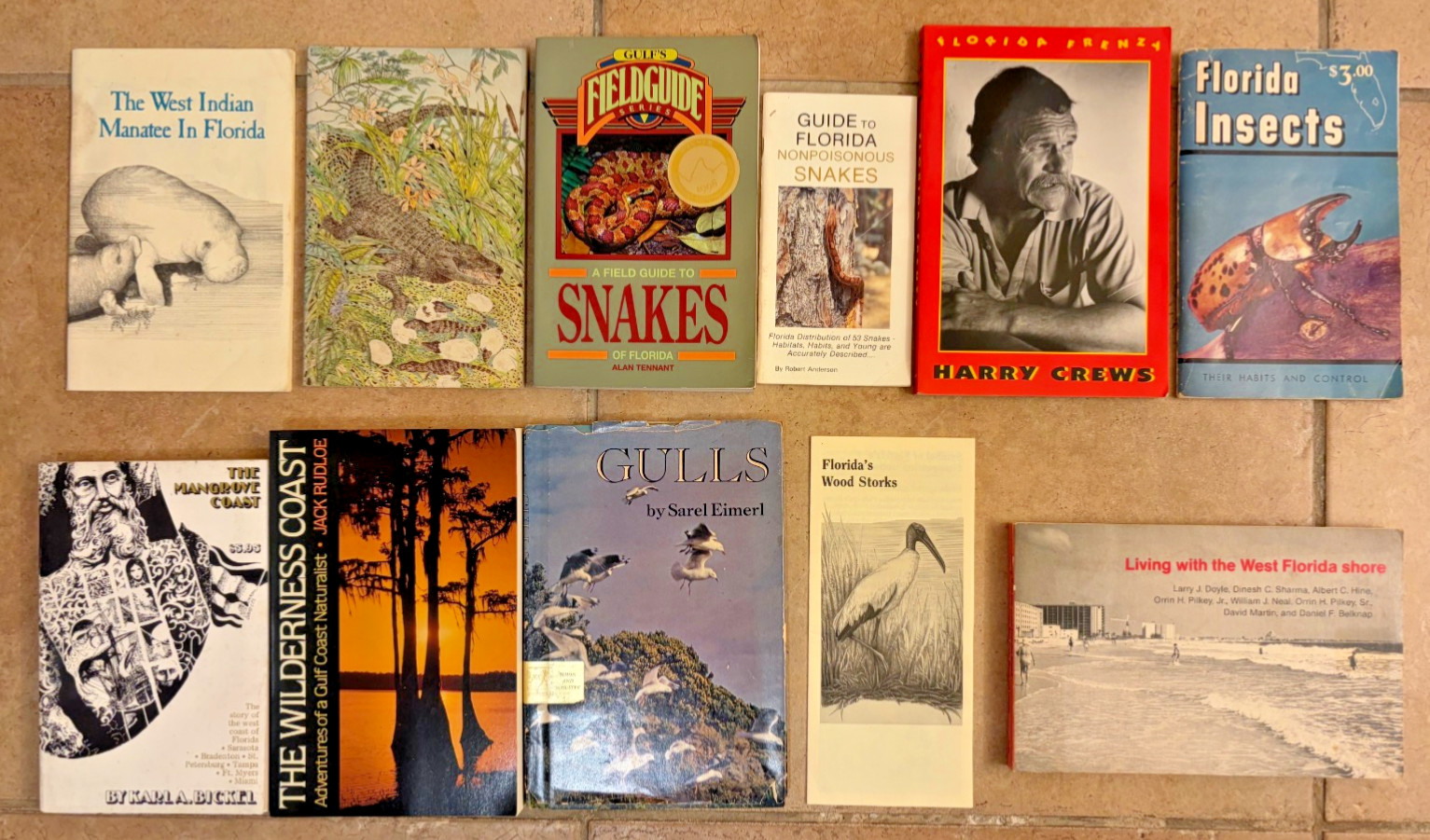 Vtg Lot of 9 Florida Themed Nature & History Books~ Everglades, Snakes, Insects+