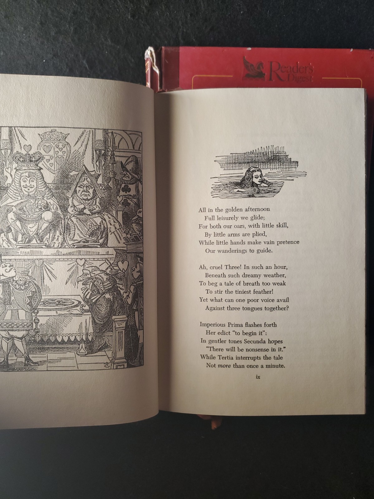 Lot of 6 Vintage Alice in Wonderland Books – Lewis Carroll, Illus. Tenniel