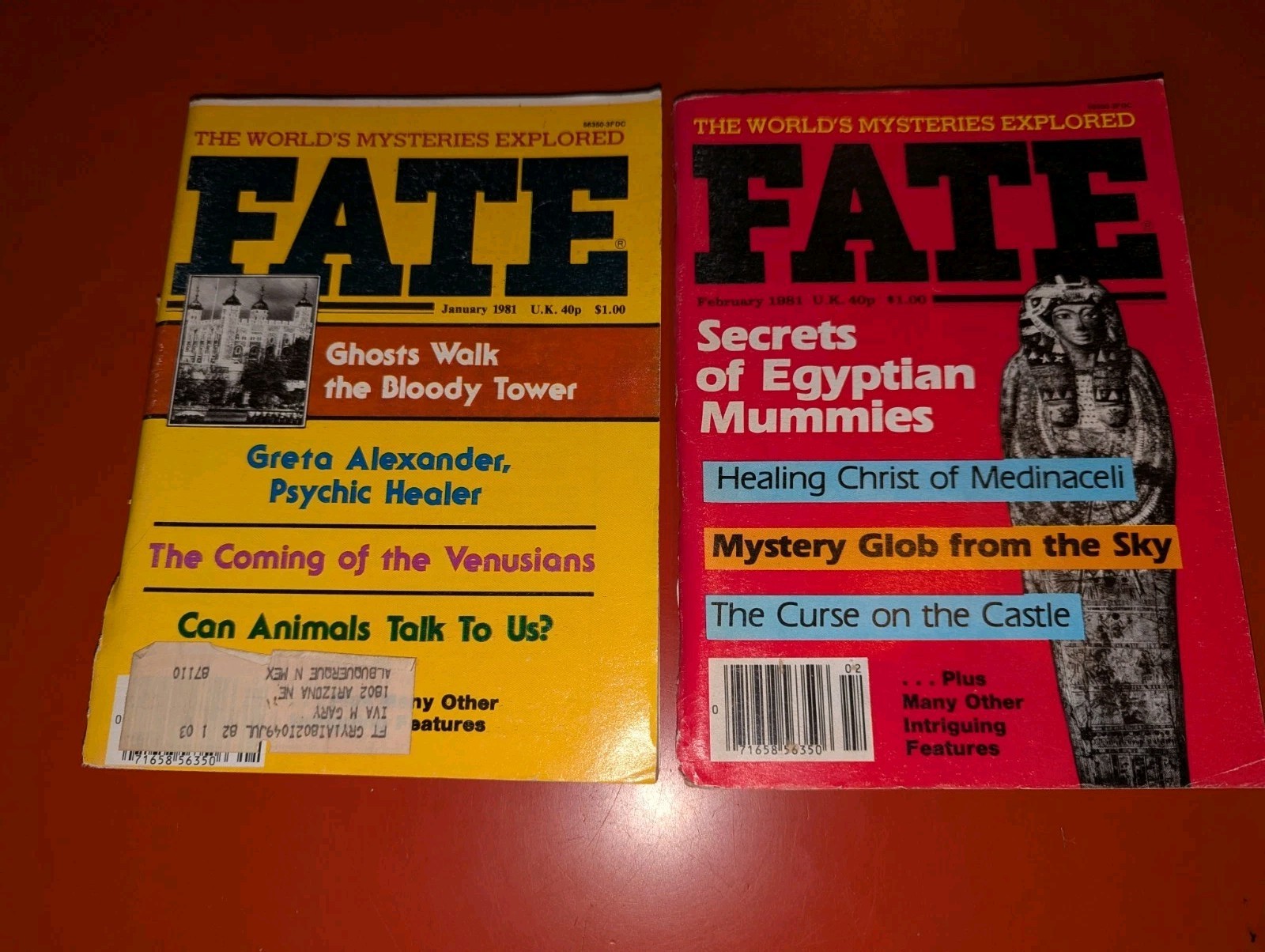 1981 Fate Magazine/Digest Lot of 9 Science Fiction Unexplained