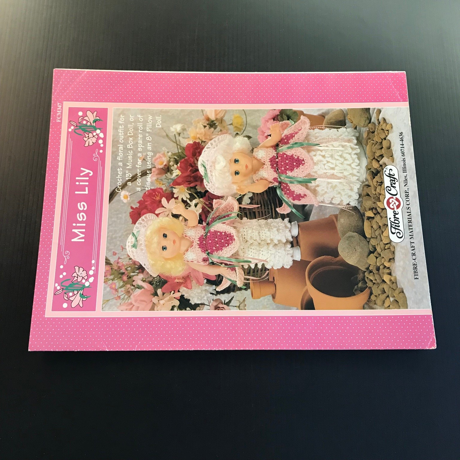 Miss Lily Fibre-Craft FCM347 Crochet Pattern Music Box Doll Pillow Doll