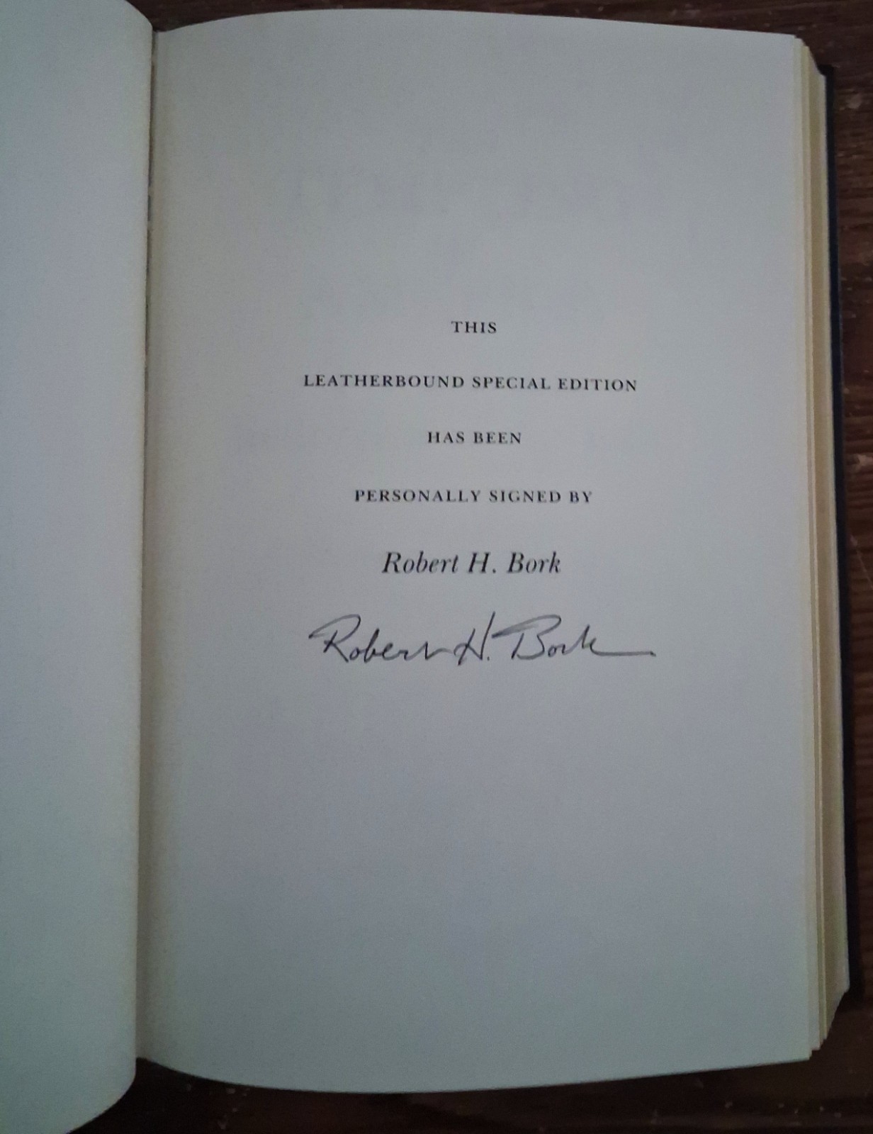 SIGNED Robert Bork THE TEMPTING OF AMERICA Leather Gryphon Edition + Letter