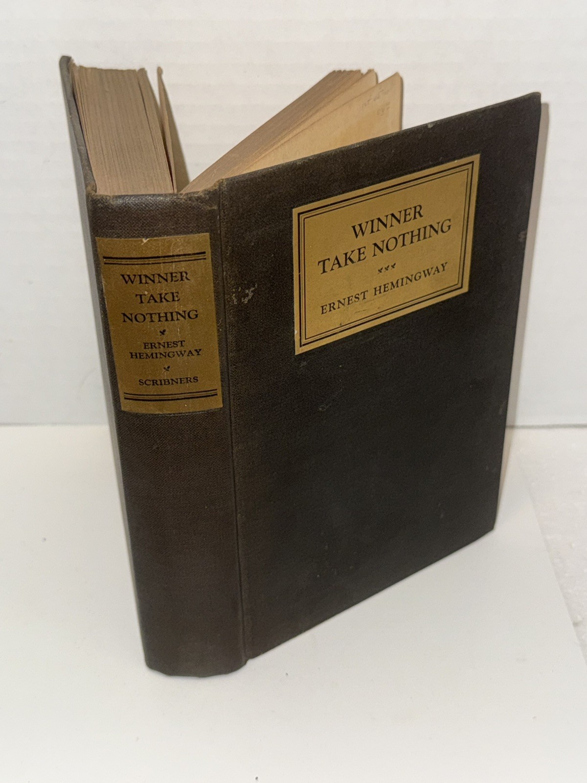 1933 Winner Take Nothing Ernest Hemingway 1st Edition 1st Printing No Jacket