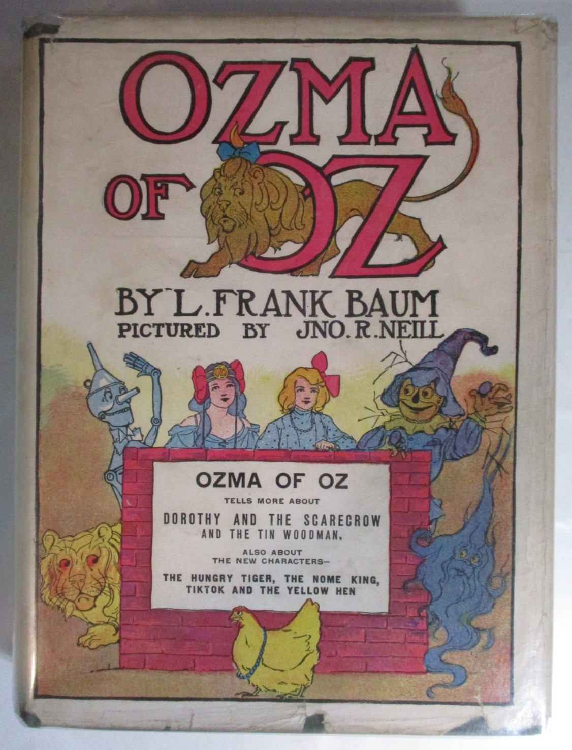 Ozma of Oz, L Frank Baum, Reilly & Lee, Color Art, DJ, 1920s Edition