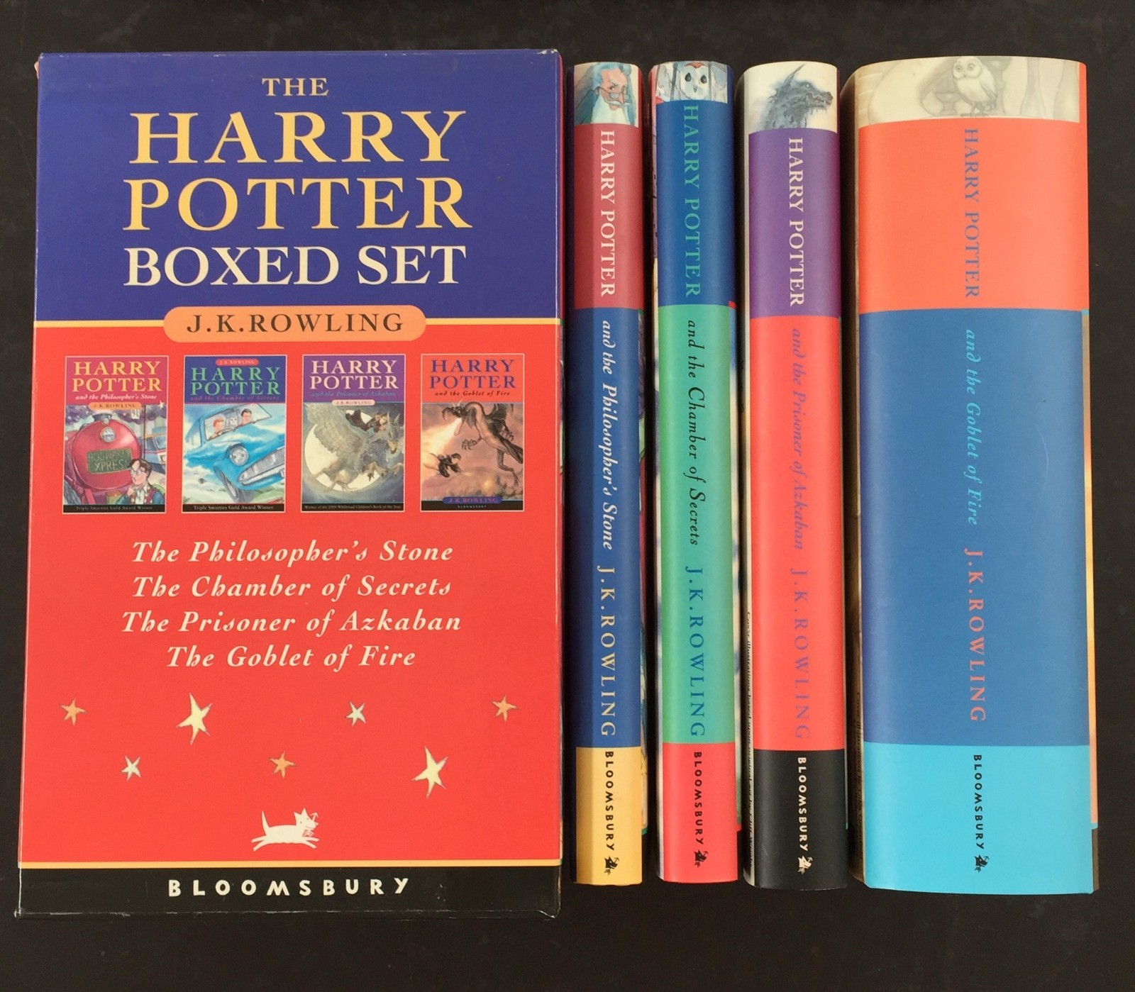 J.K. Rowling, Harry Potter hardback box set, Philosopher’s Stone Chamber Secrets