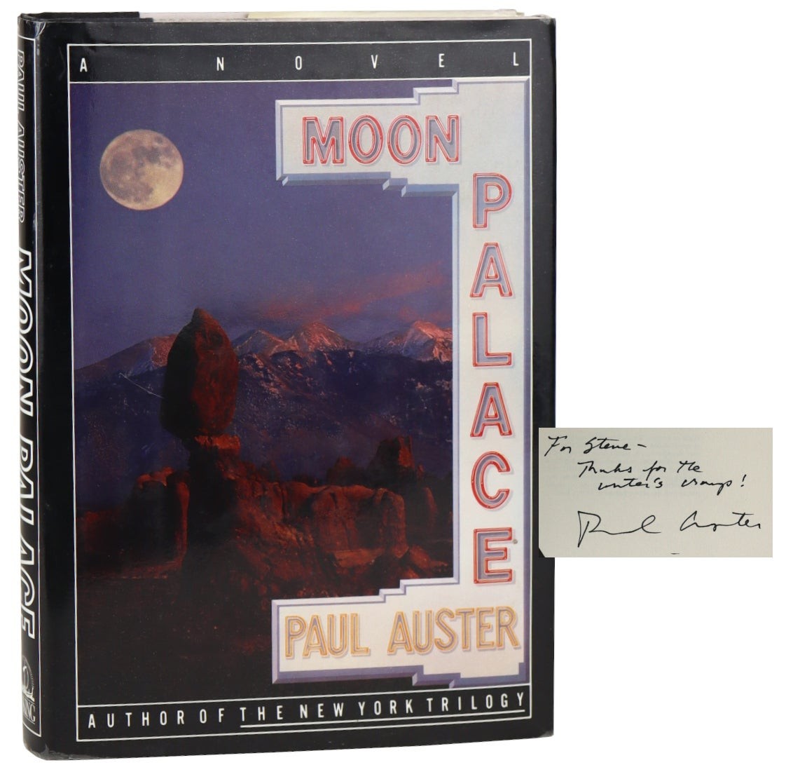 Paul Auster / Moon Palace / Signed First Edition in DJ / Viking, 1989