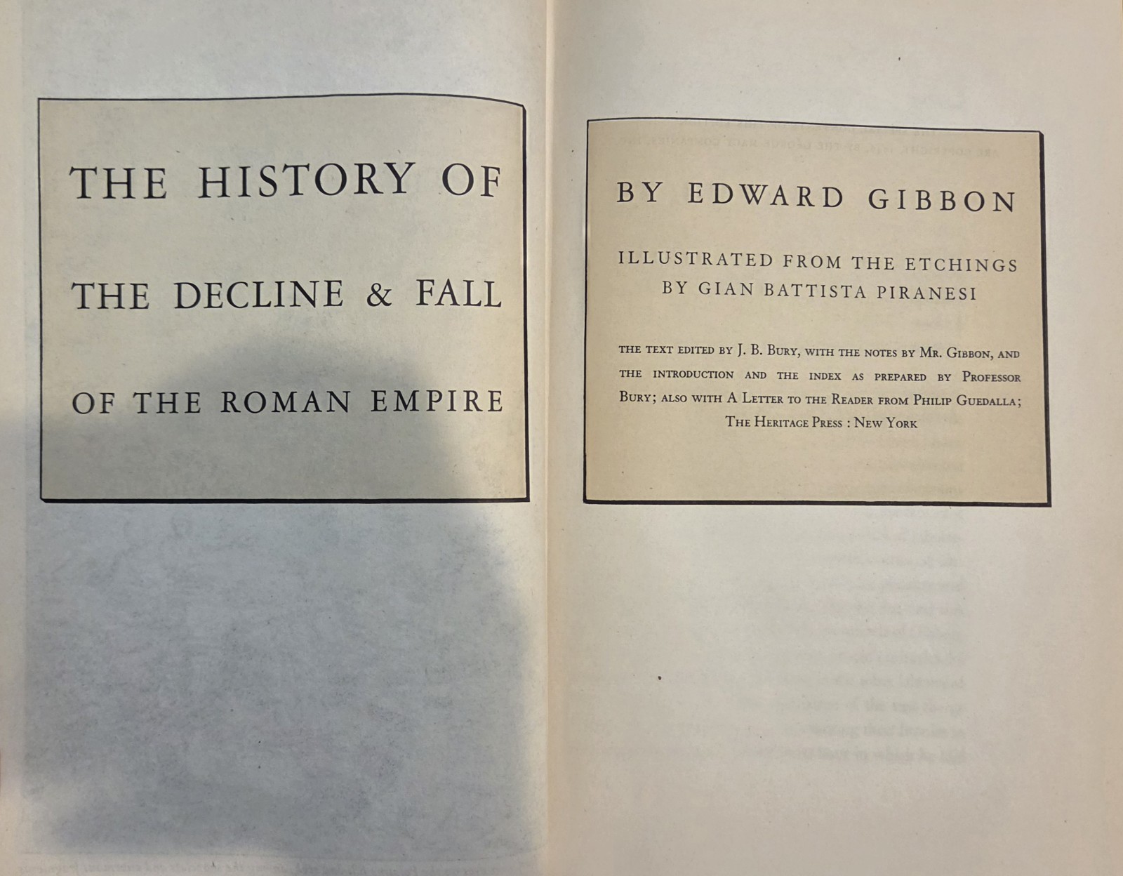 Decline and Fall of the Roman Empire 1946 Heritage Press 3 Volume Set by Gibbon
