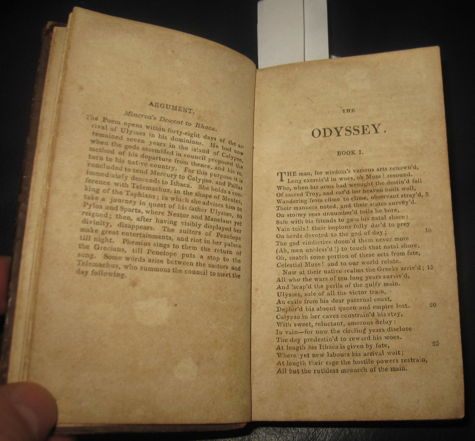 1811 HOMER, POPE, The Odyssey of Homer, Battle of the Frogs and Mice. ODISSEA