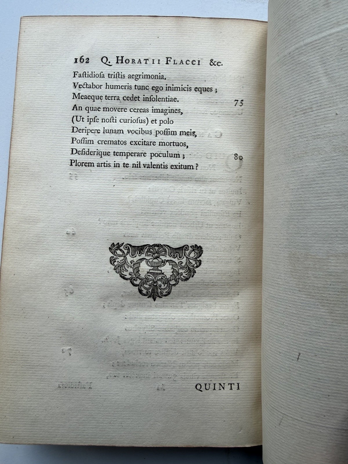 1749 Horace Opera Vol I Latin | Antique Leather Book | Ex-Library Provenance