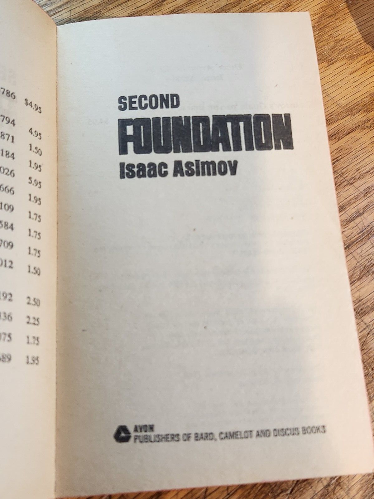 Second Foundation: Isaac Asimov. Avon Pub. 28th Print. circa early 70’s