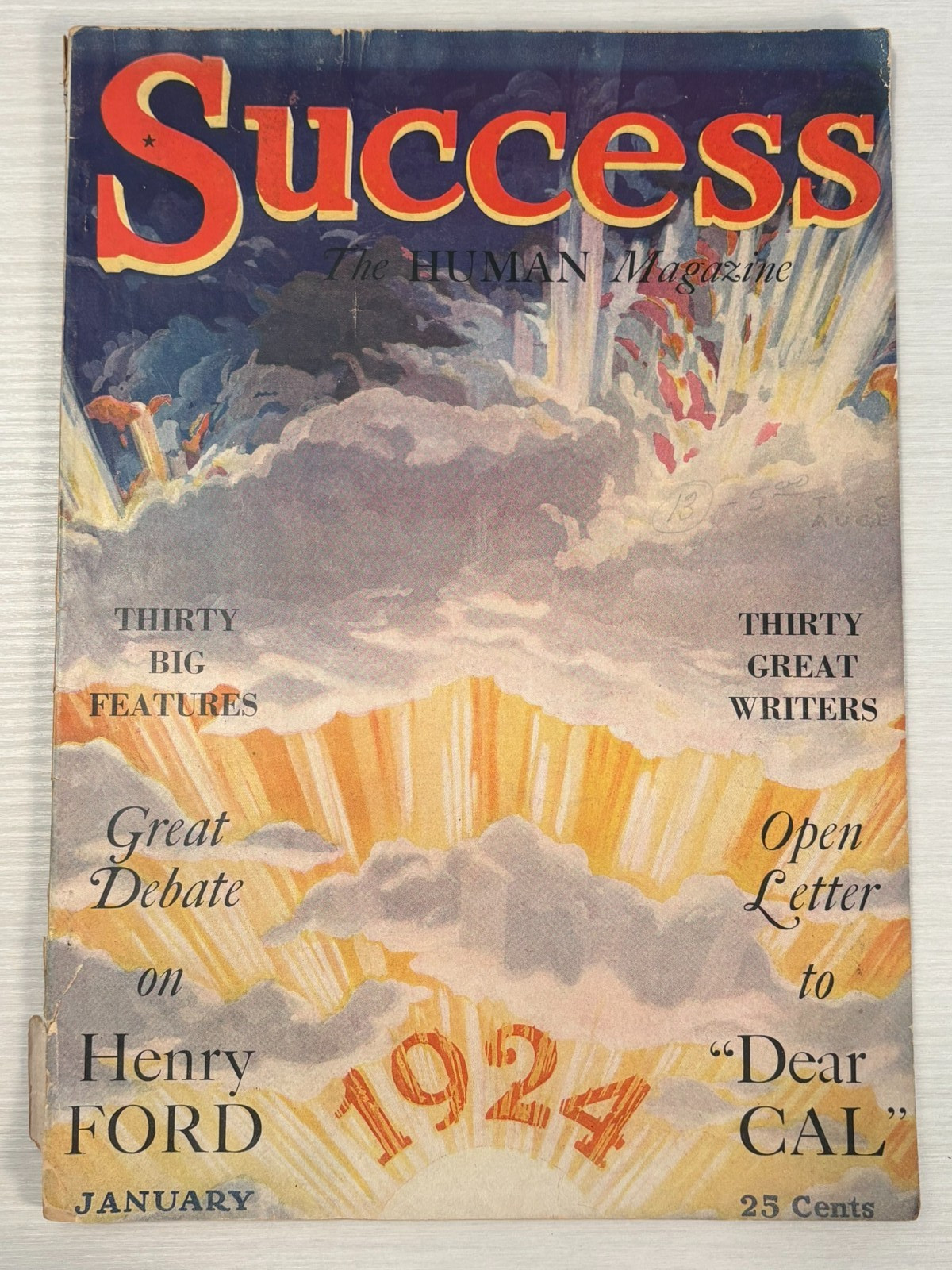 SUCCESS Magazine January 1924 Orison Swett Marden Final Year Haanel Master Key