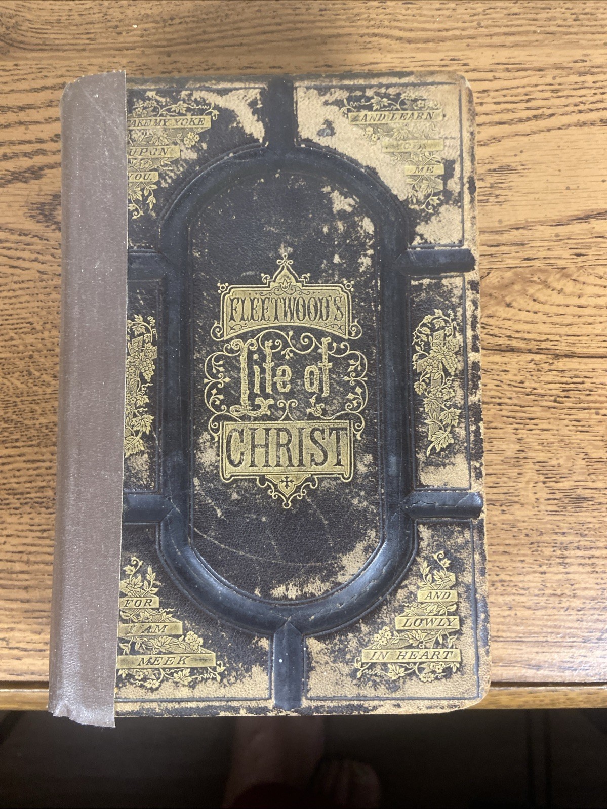 Fleetwood’s Life Of Christ 1870 Antique Leather Bound Hardcover Book