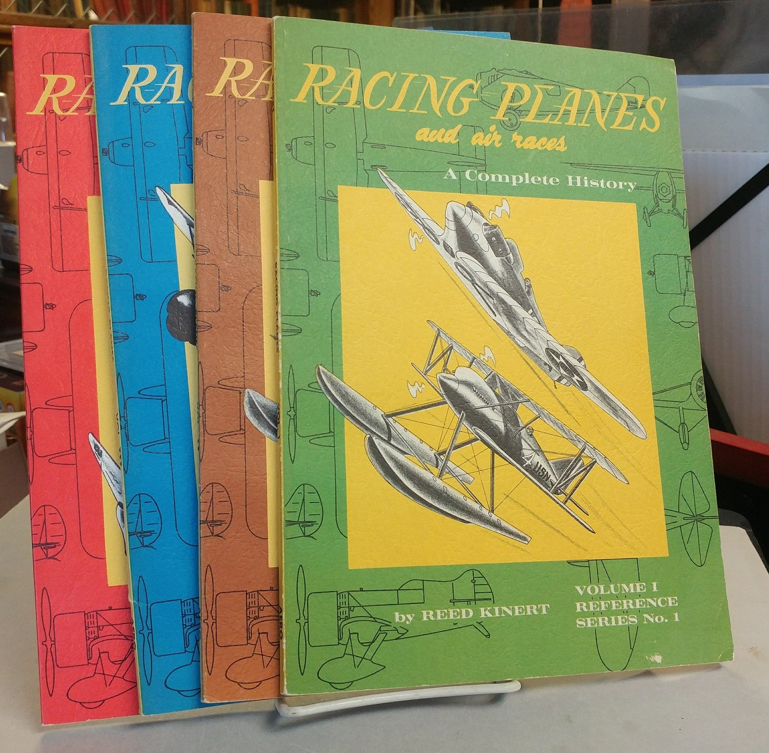 Reed KINERT / Racing Planes and air races 4 volumes I IV 1st Edition 1968