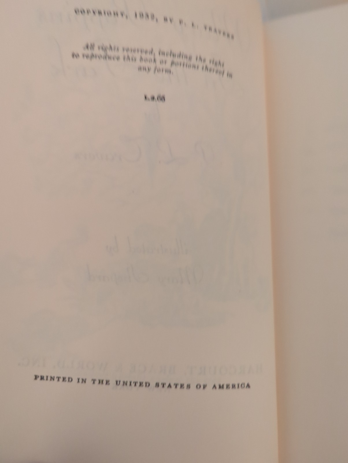P.L. Travers Mary Poppins In the Park Harcourt 1952 Illustrated Shepard 1st