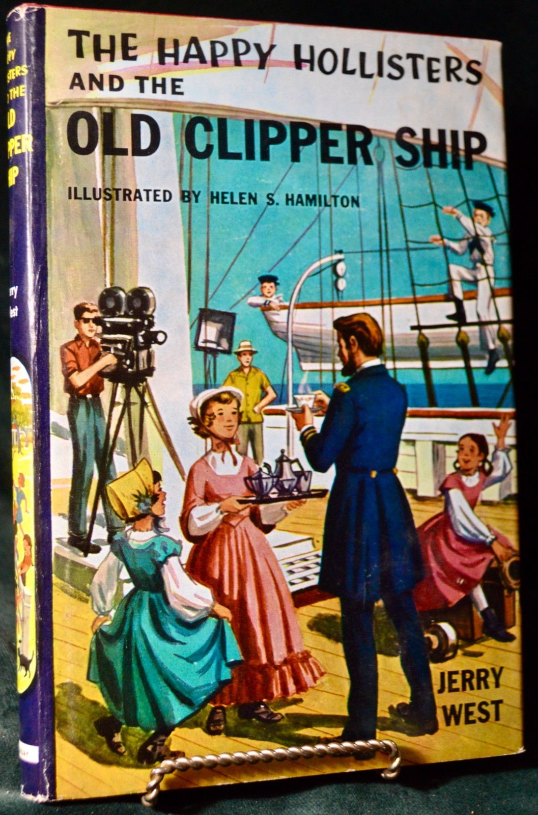 VTG The Happy Hollisters and the Old Clipper Ship by Jerry West 1956 HC/DJ
