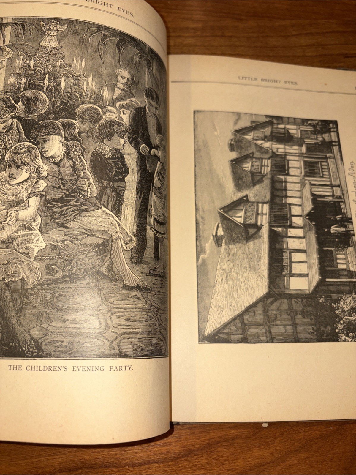 Antique Book Little Bright Eyes Circa 1885 Hardcover by Thomas Hanford 1st Ed