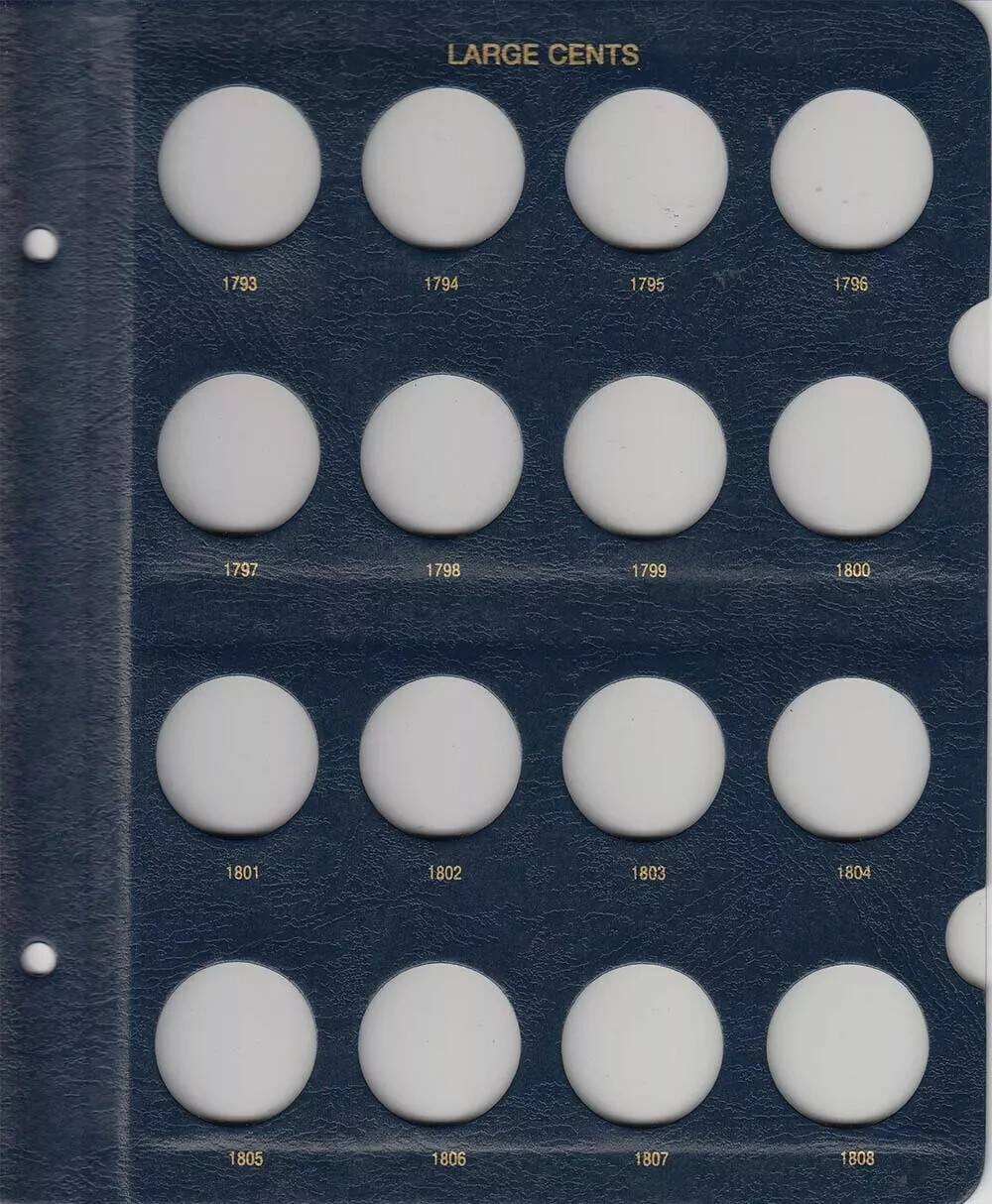 Album For Large Cents 1793-1857 Whitman Classic Coin Album 9110 Free US Shipping