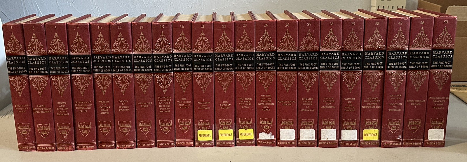 The Harvard Classics Volume Set Five Foot Shelf of Books 21 VOLUMES 1959 Print