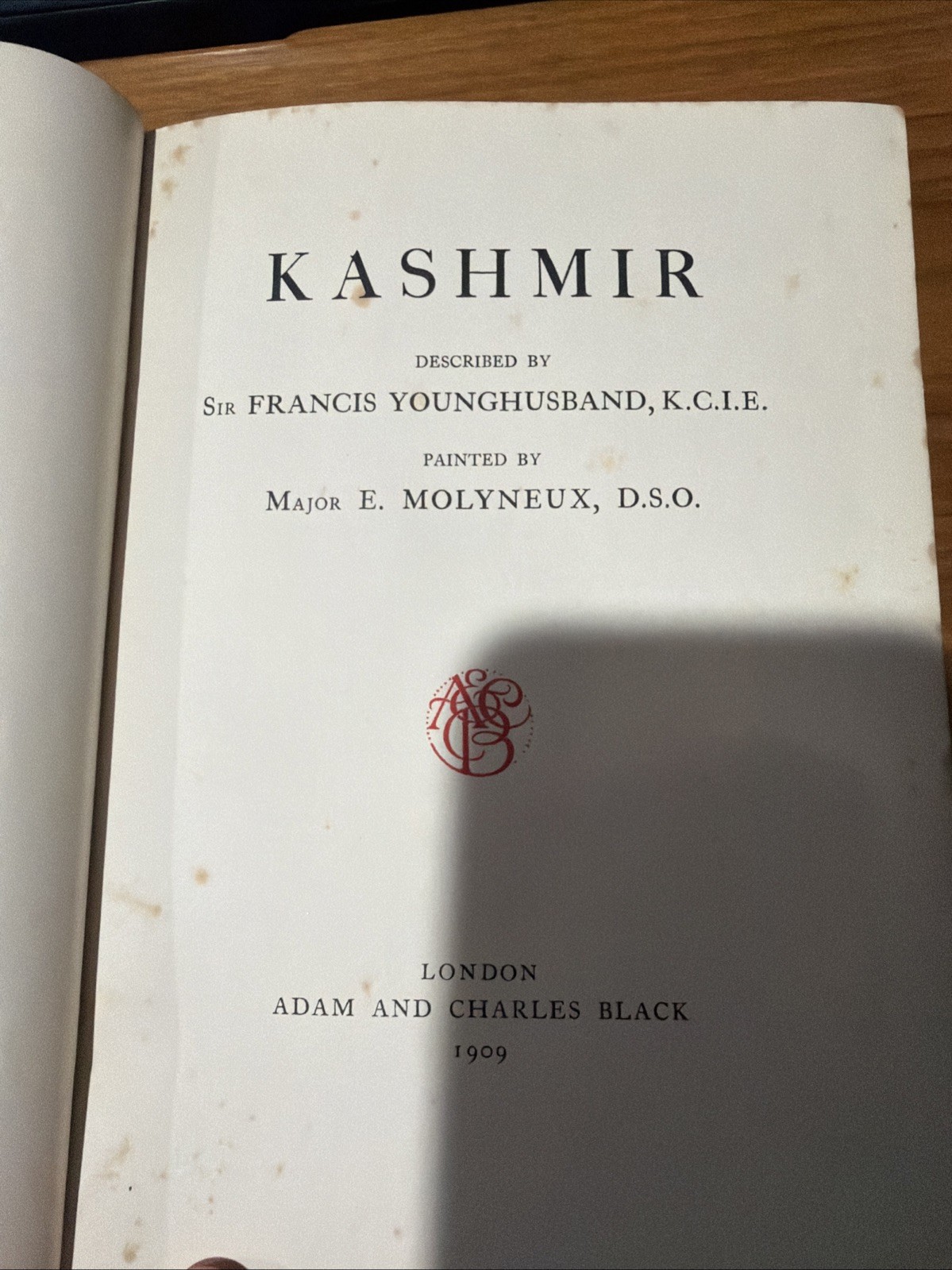 Kashmir- Described By Francis Younghusband – First Print 1909