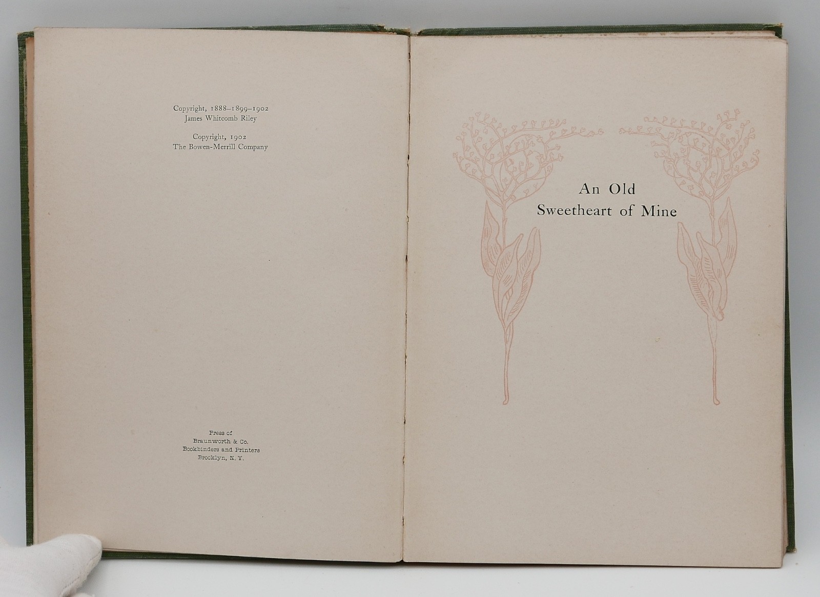 An Old Sweetheart of Mine by James Whitcomb Riley – Illustrated – HC – 1902!