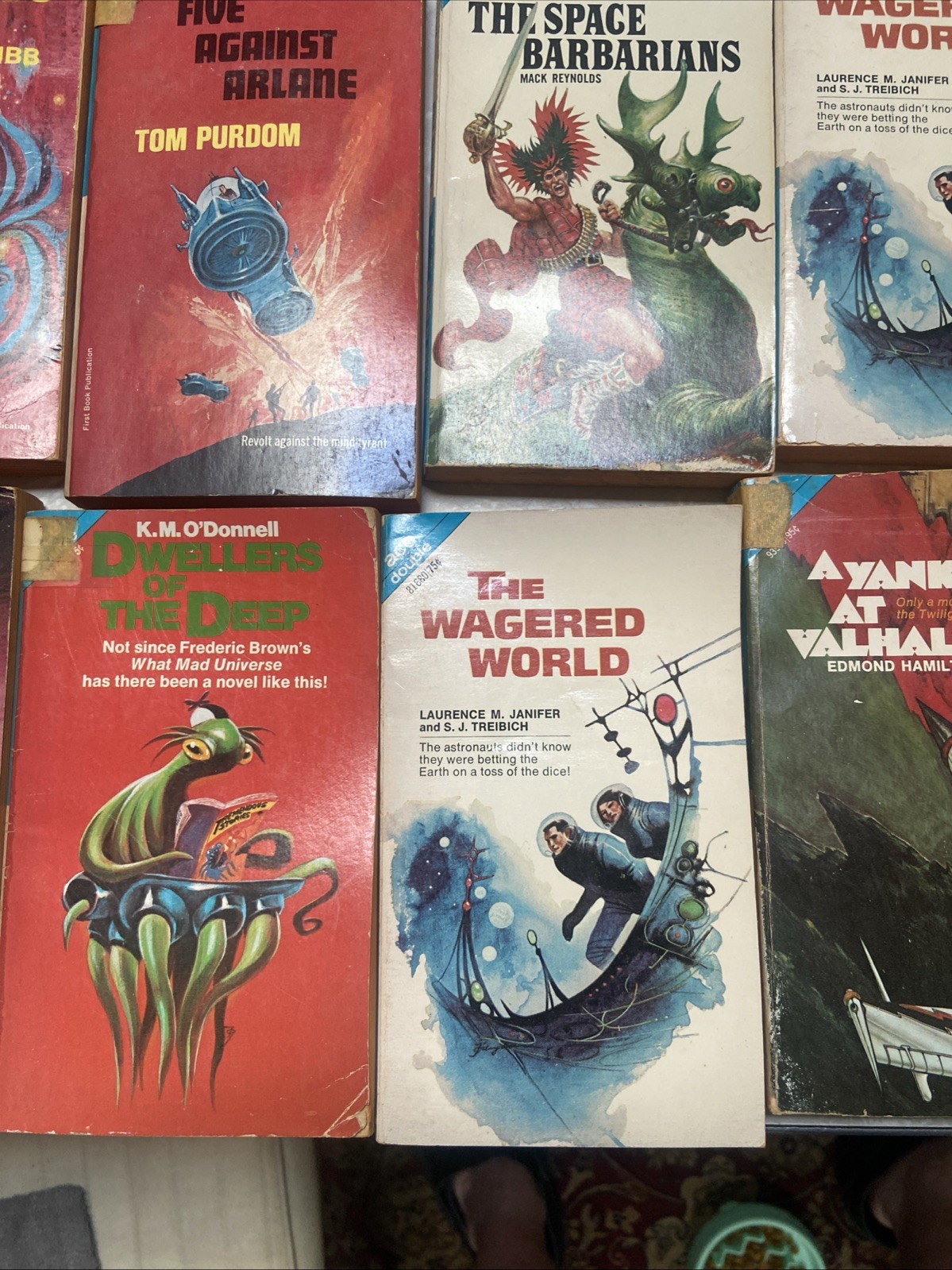 Vintage Ace Double Paperbacks SCI-FI lot of 24 science fiction novels 1960s
