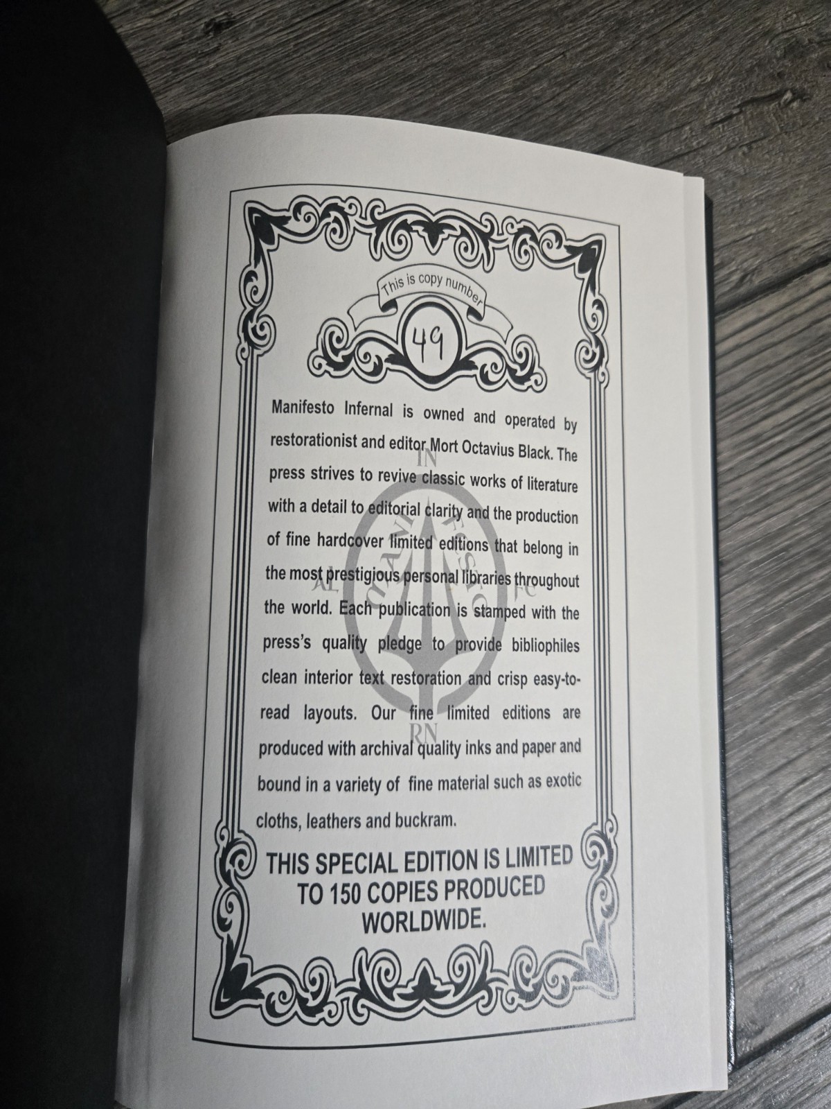 The Grand Grimoire: The Red Appendix – Manifesto Infernal Ltd Ed – Rare