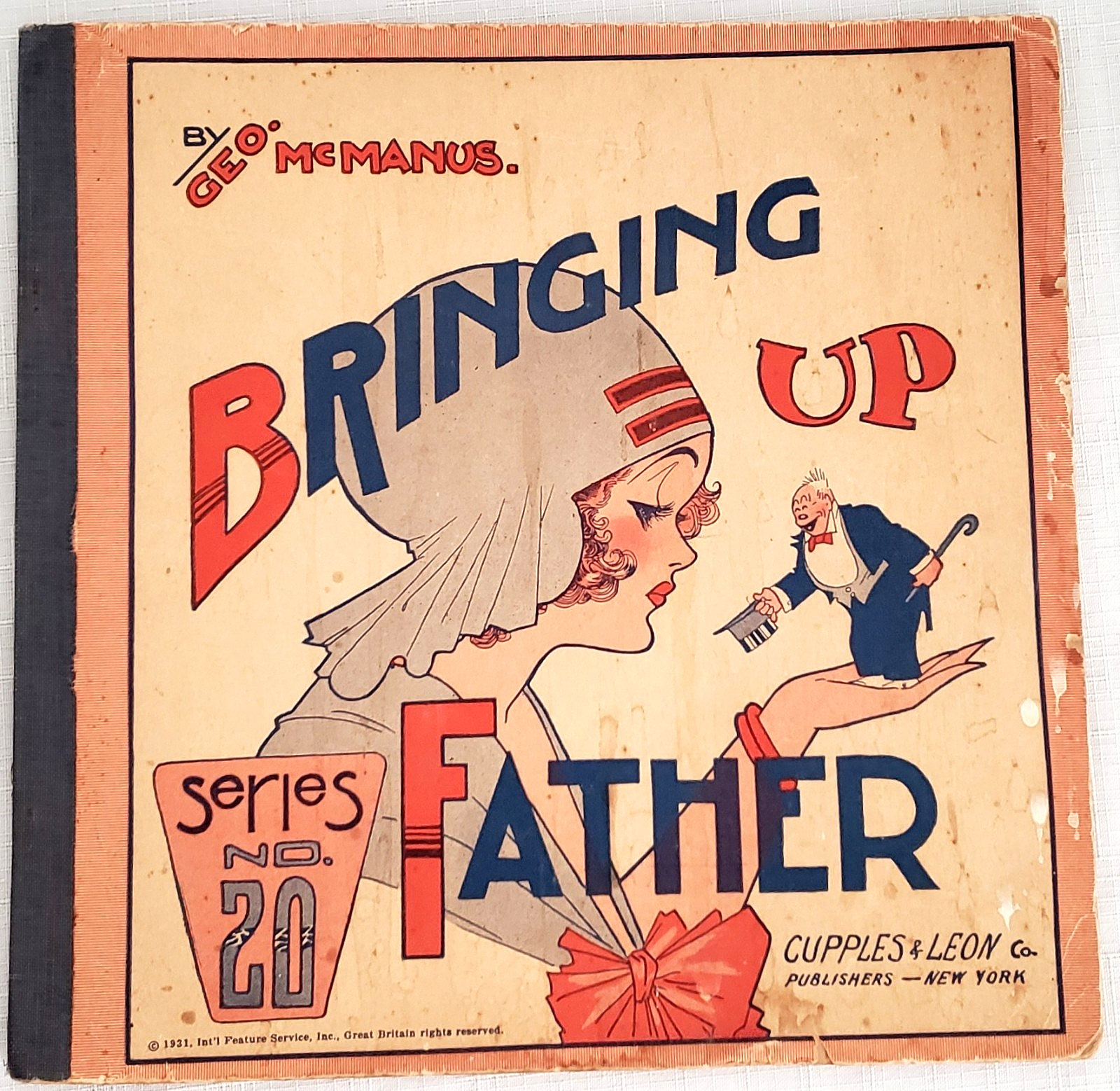 1931 George McManus BRINGING UP FATHER 10×10 Comic #20, VG-, Firm Binding,Pulp