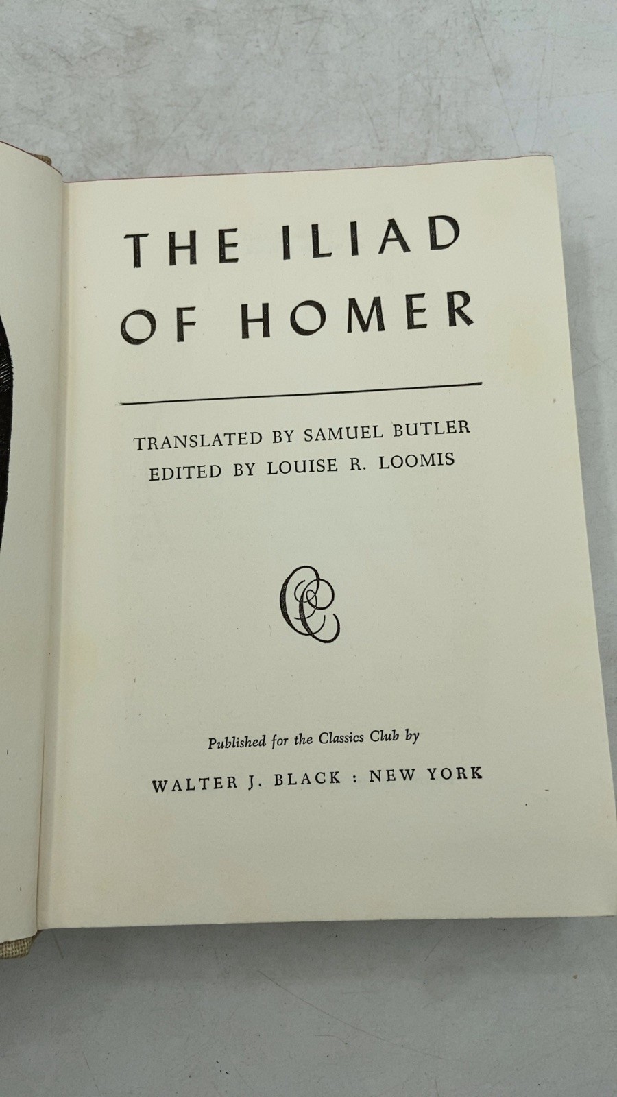The Iliad of Homer Homer Hardcover 1942