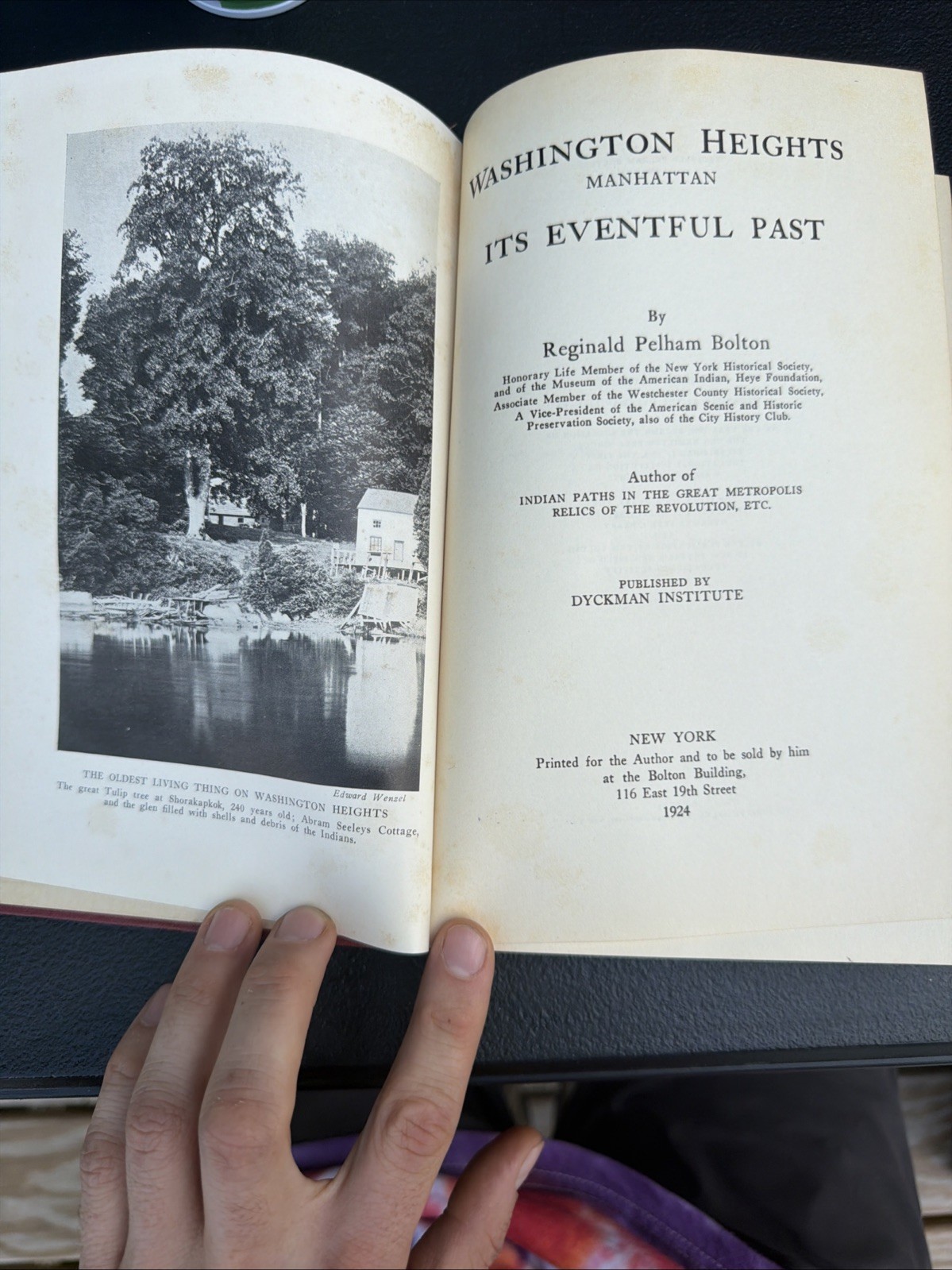 1924 Washington Heights By Reginald Bolton, Manhattan history archaeology, NYC