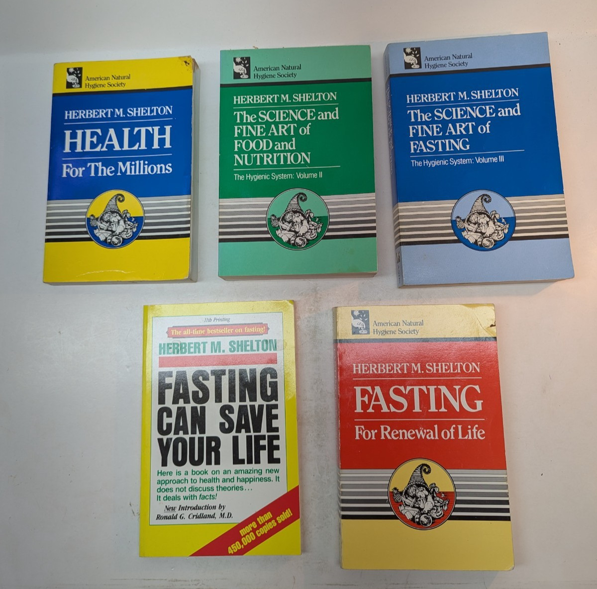 LOT OF 5 American Natural Hygiene Society Books Paperback Vintage
