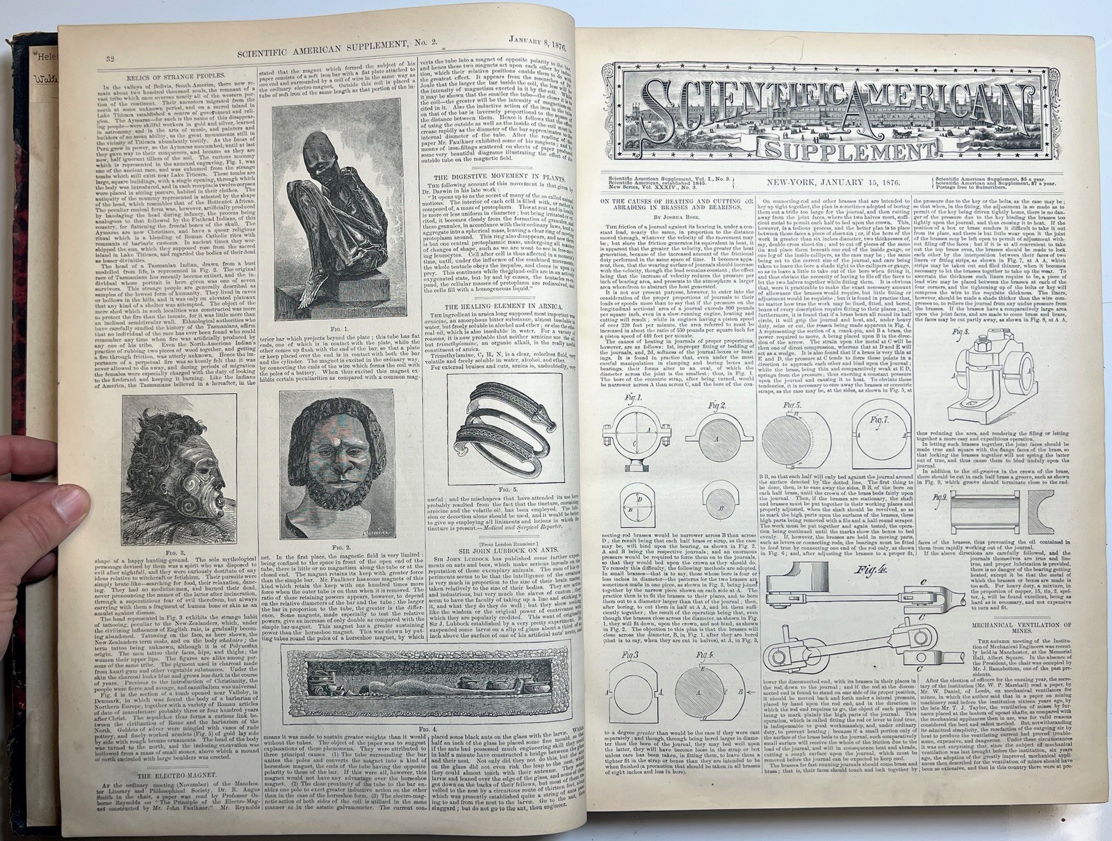 1876 SCIENTIFIC AMERICAN SUPPLEMENT CENTENNIAL EXHIBITION ILLUSTRATED VOLS I II