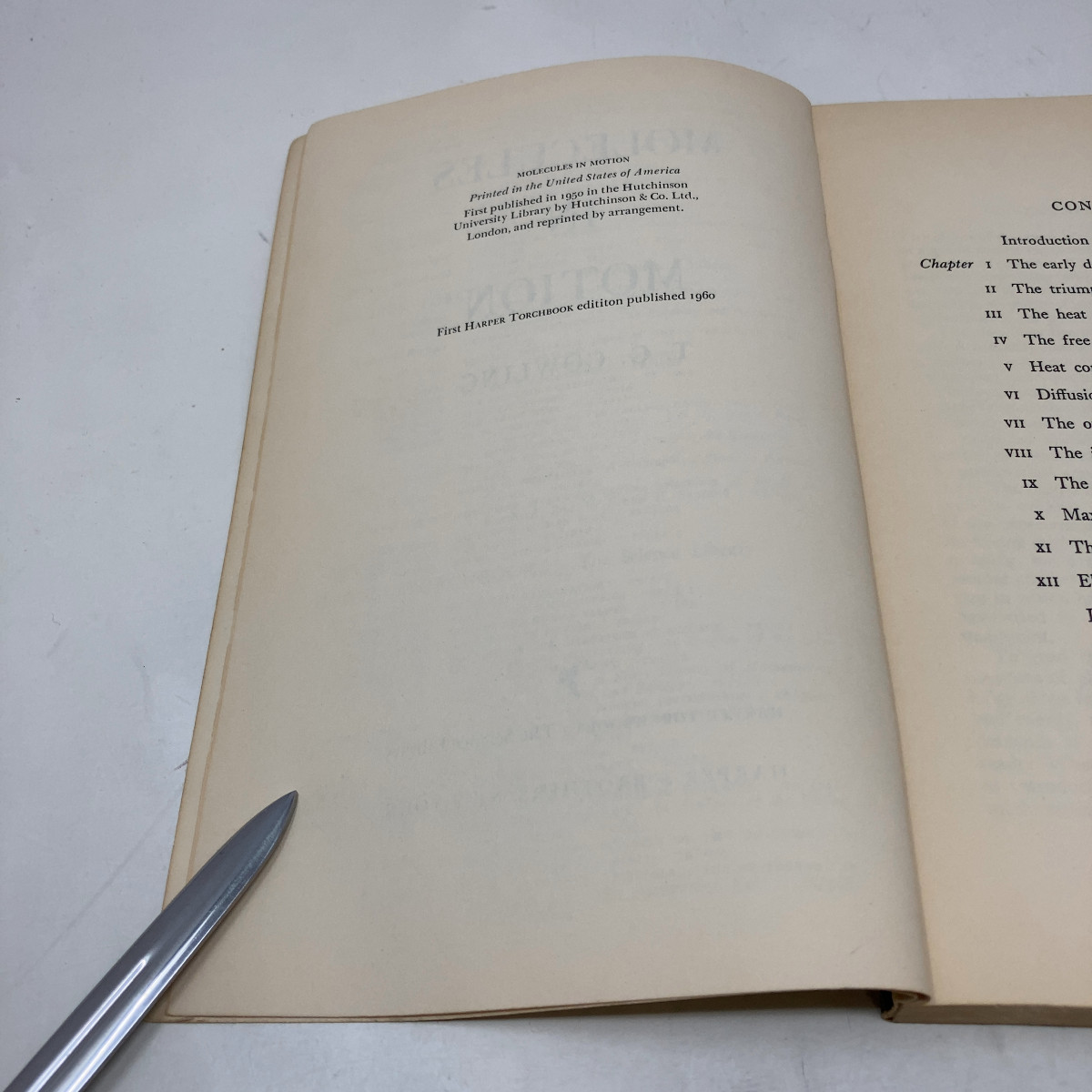 Molecules In Motion by T.G. Cowling PB First Thus Very Good 1960