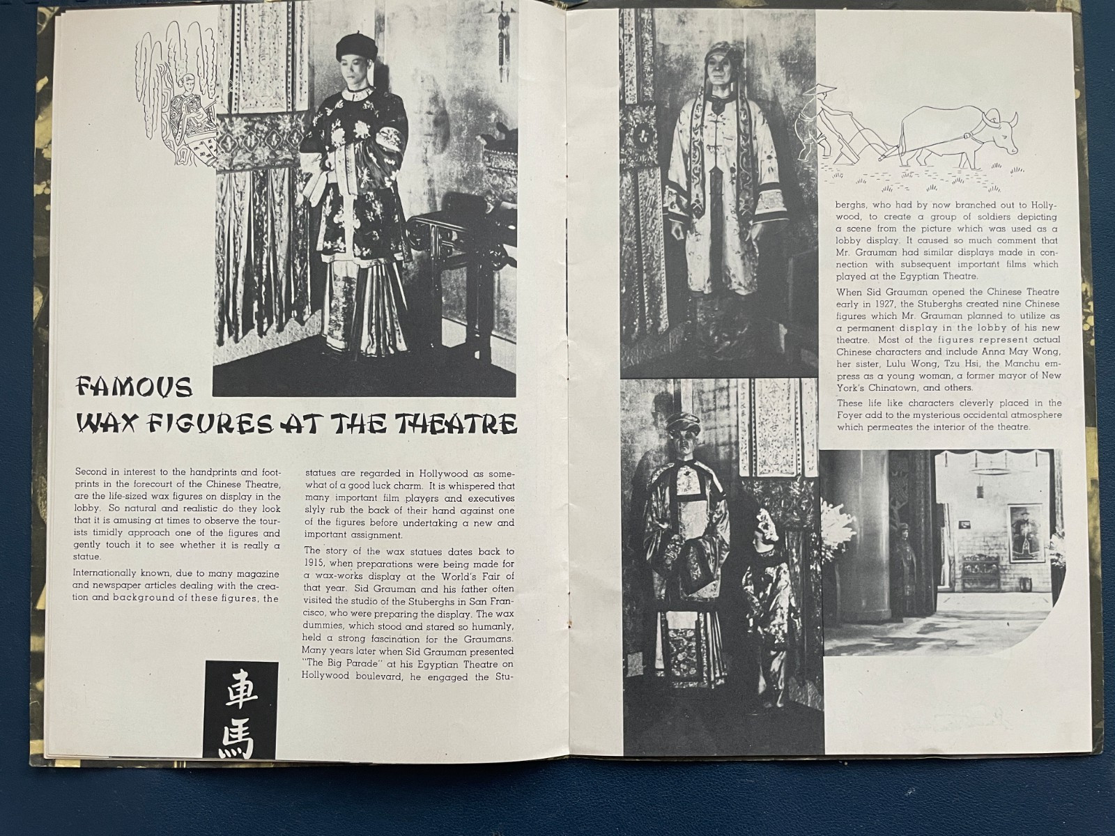 1943 Grauman’s Chinese Theatre Souvenir Booklet Hollywood & Original Envelope