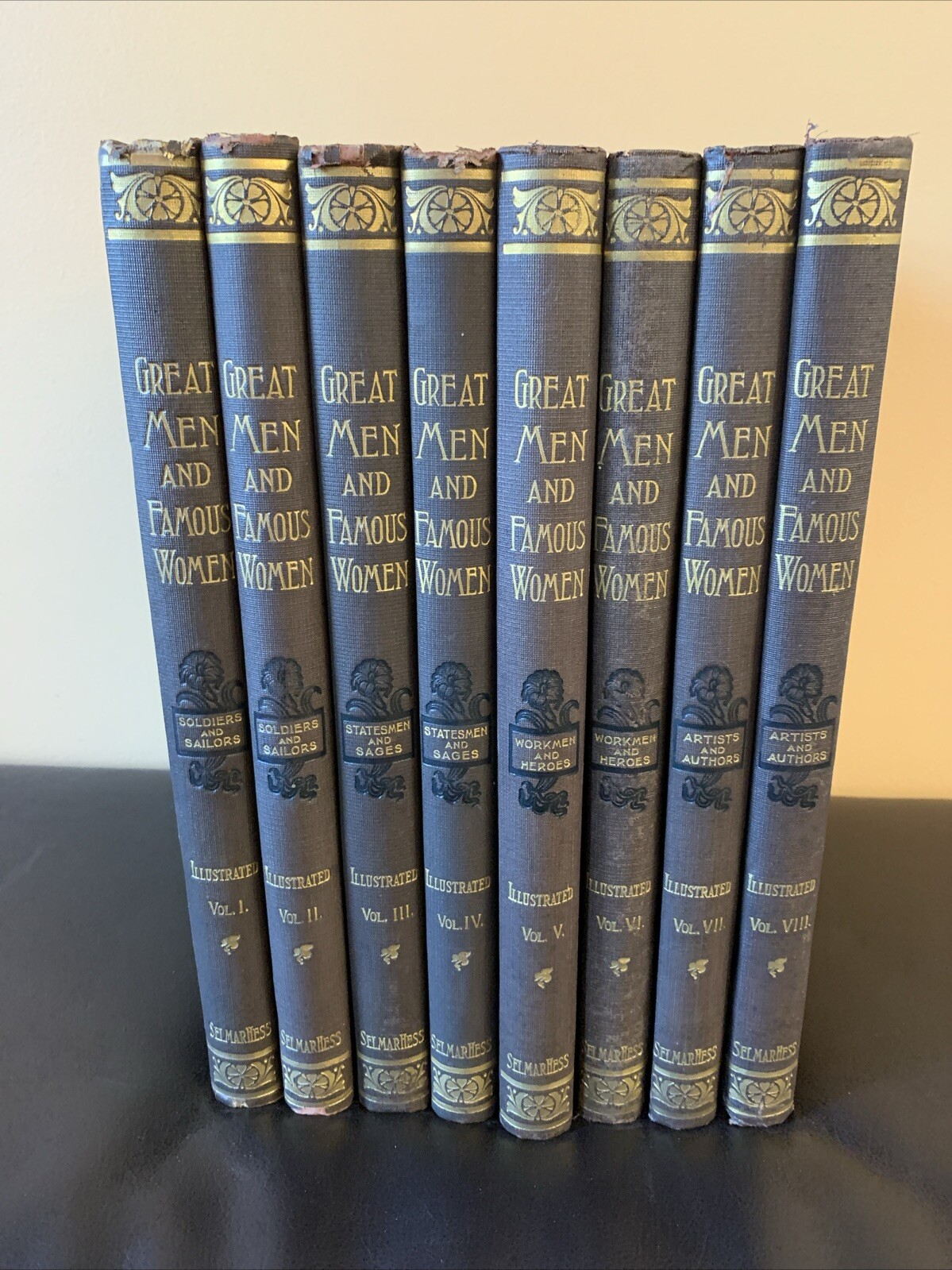 Great Men and Famous Women Selmar Hess 1894 A Complete 8 Volume Set First Editio