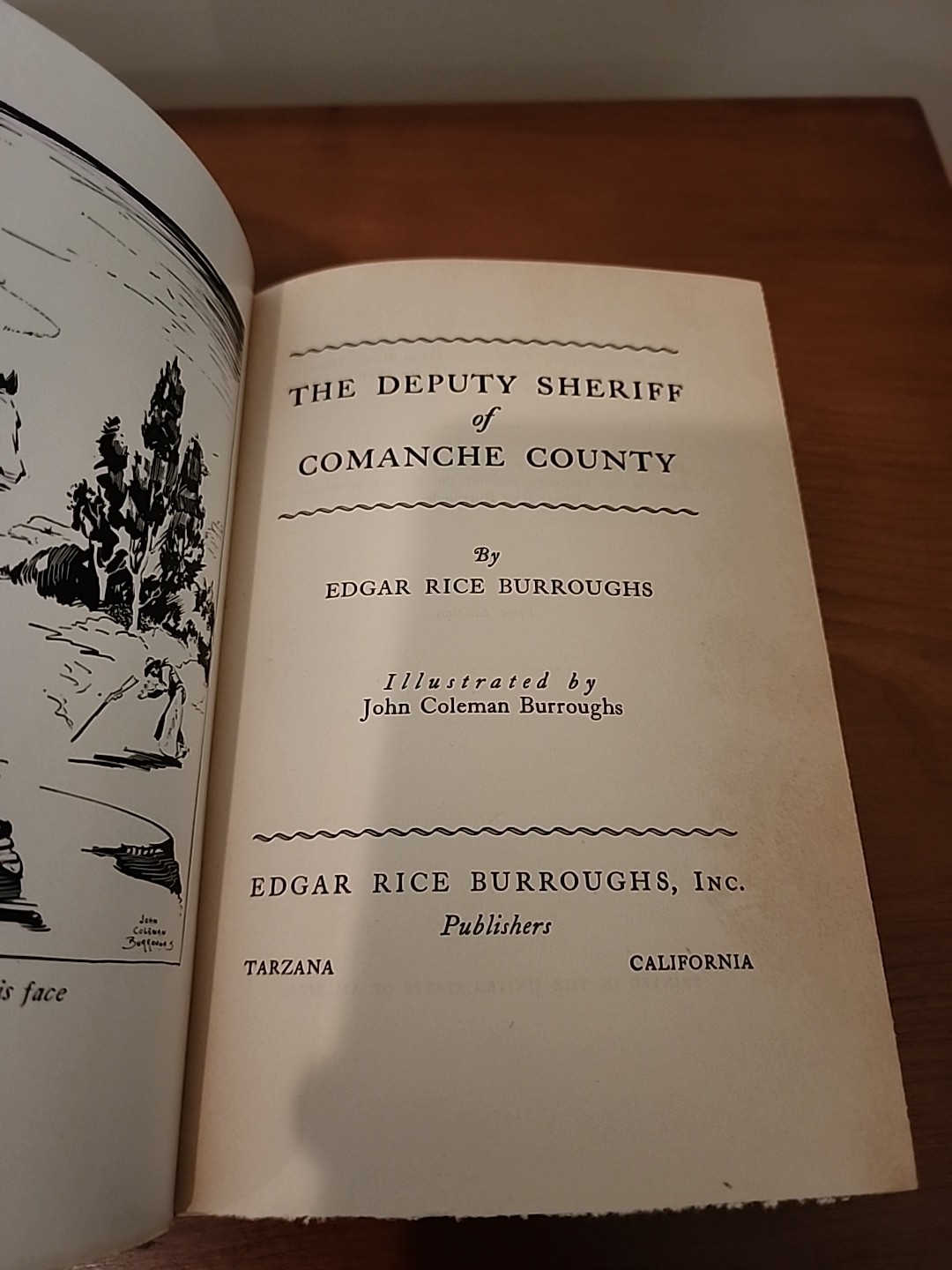 The Deputy Sheriff Of Comanche County By Edgar Rice Burroughs, First Ed W/DJ!!