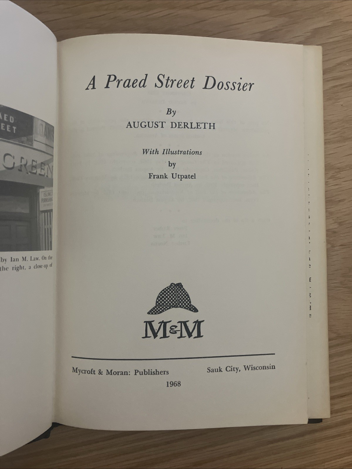 A Praed Street Dossier By August Derleth 1st Edition 1968 Hardcover Dustjacket