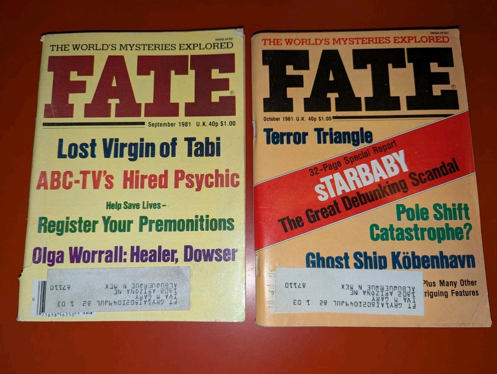 1981 Fate Magazine/Digest Lot of 9 Science Fiction Unexplained