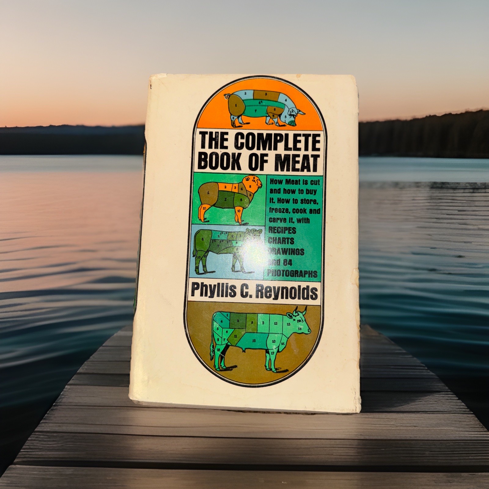 Vtg 1963 The Complete Book Of Meat! Hardcover W Jacket GUC! Rare