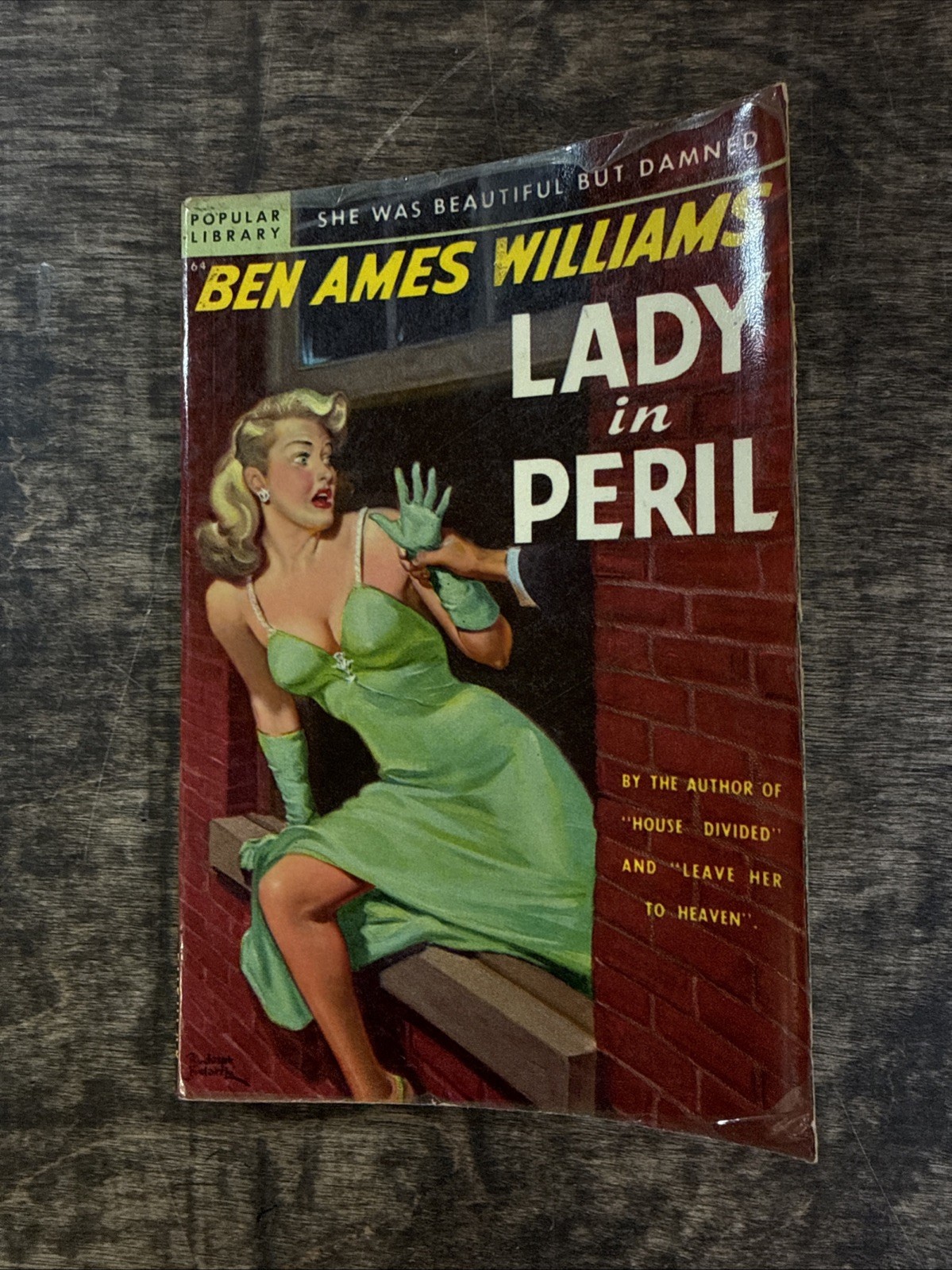 POPULAR LIBRARY #164 LADY IN PERIL BEN AMES WILLIAMS 1948 – paperback