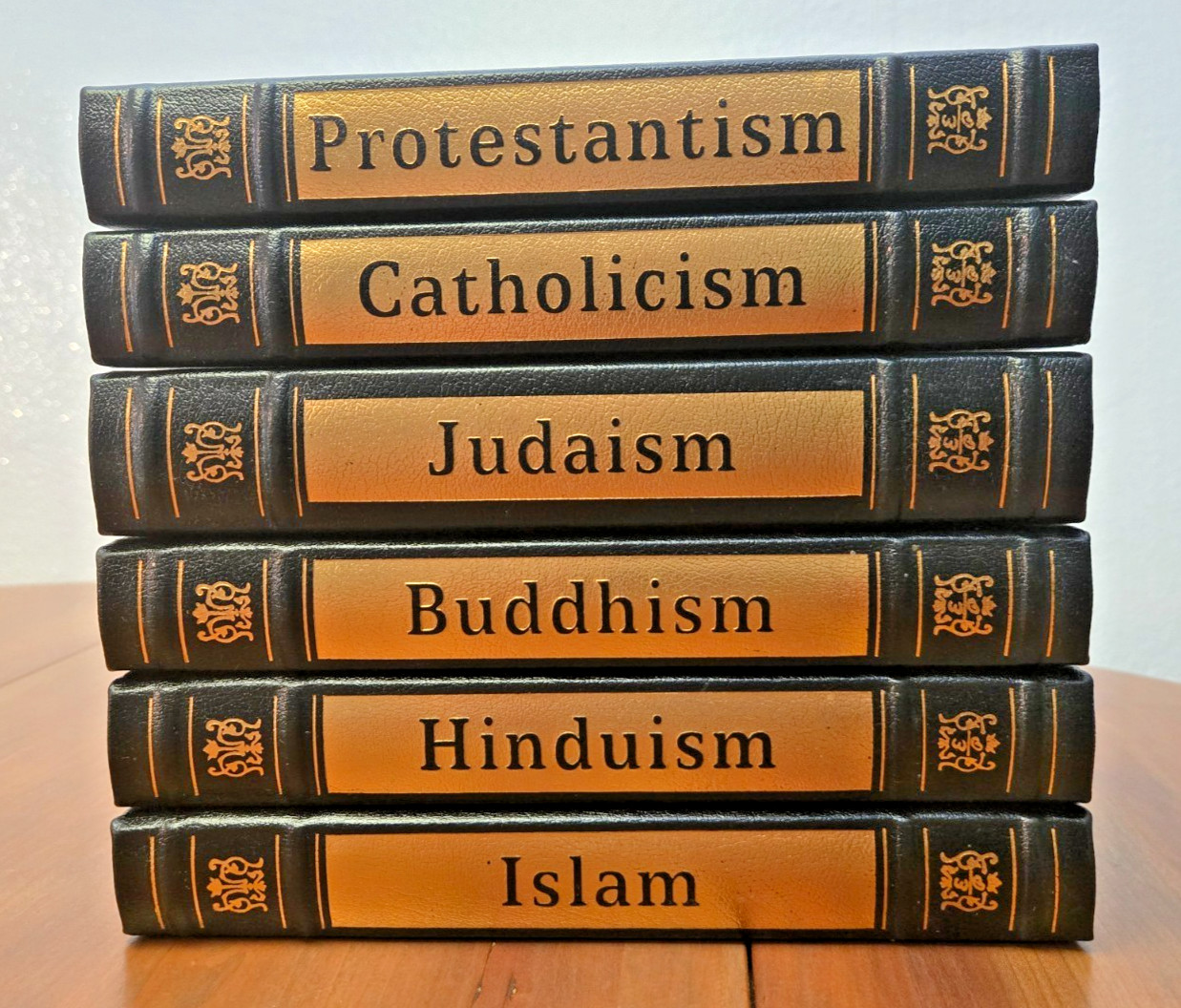The WORLD’S GREAT RELIGIONS 6 Volume Set by Easton Press Leather Like New Gilt