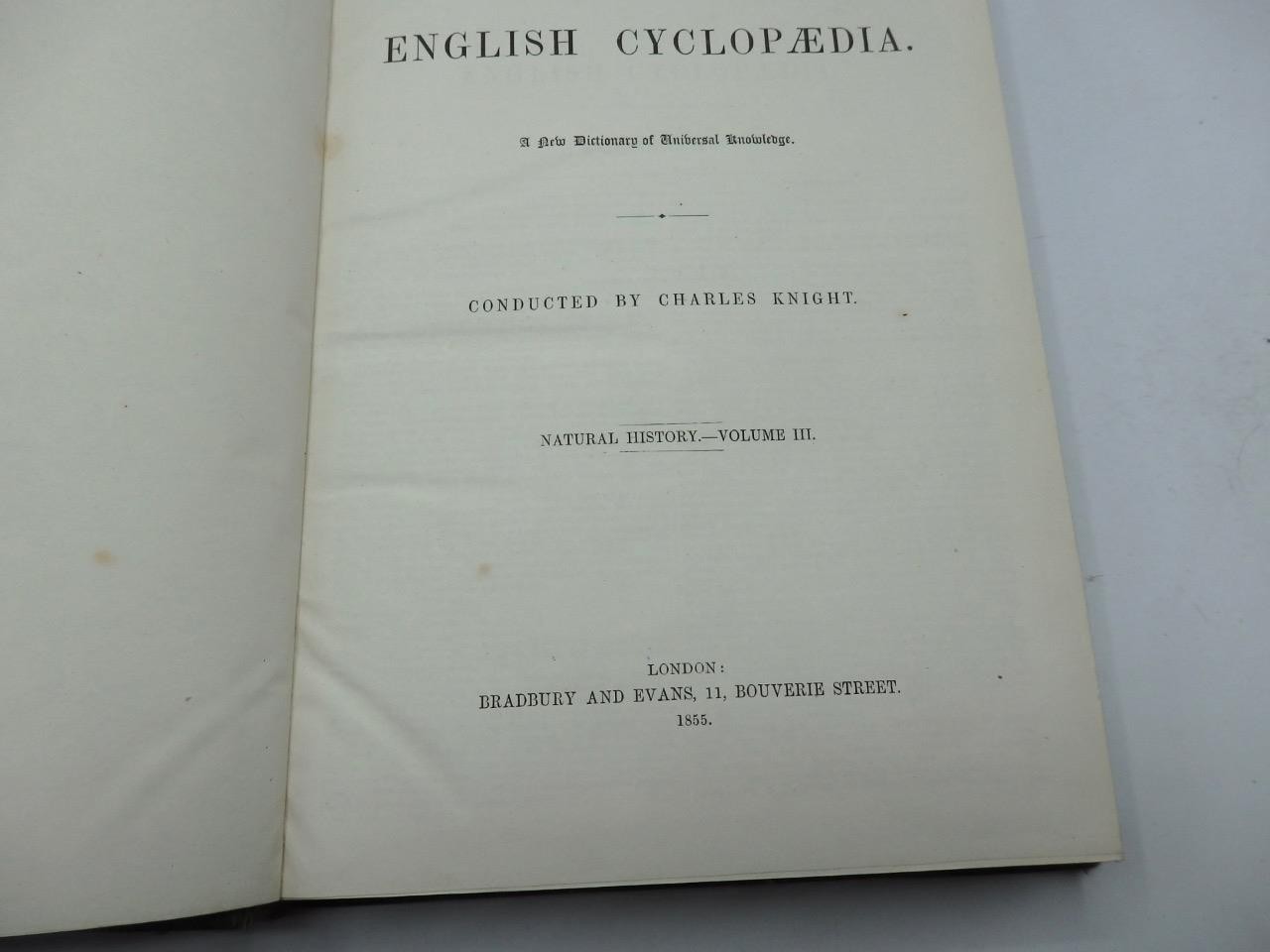 1854 ENGLISH CYCLOPAEDIA of NATURAL HISTORY Charles Knight – COMPLETE 4 VOLS.