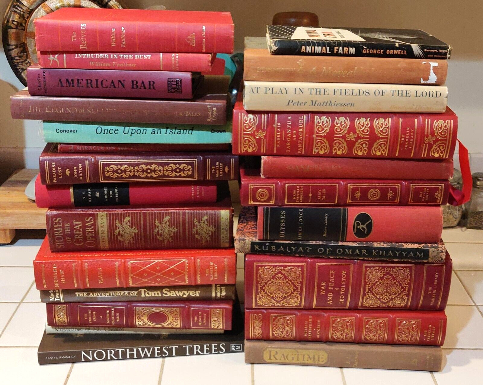 Lot of 18 Vintage Old Rare Antique Random Hardcover Books – Library Decor