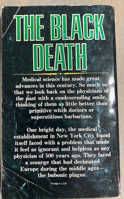Plague Jonathan Black Belmont Tower 1976 1st ed. Mass Market Paperback