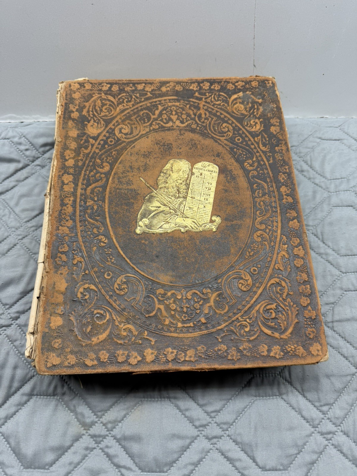 Antique 1871 William W. Harding Family Holy Bible Genealogy Record AS-IS