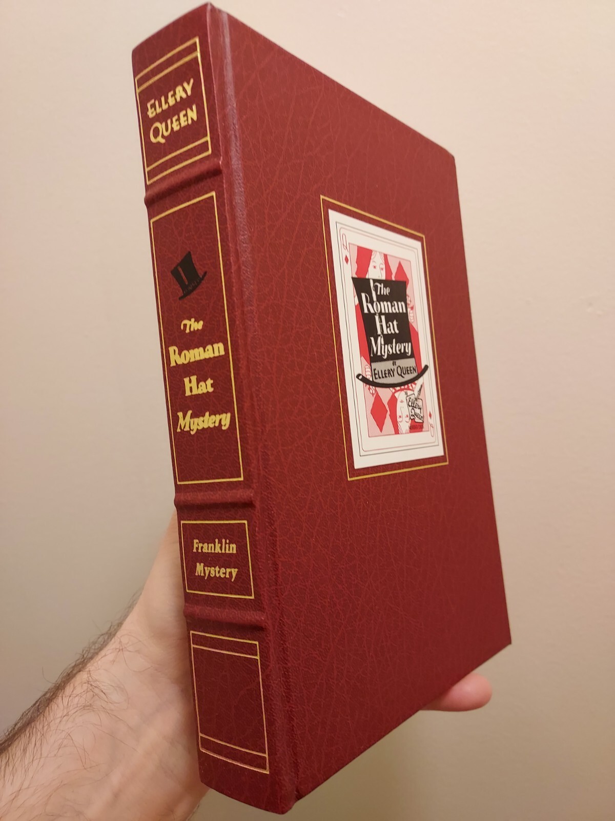 Franklin Library The Roman Hat Mystery NEAR MINT Ellery Queen Detective Classic