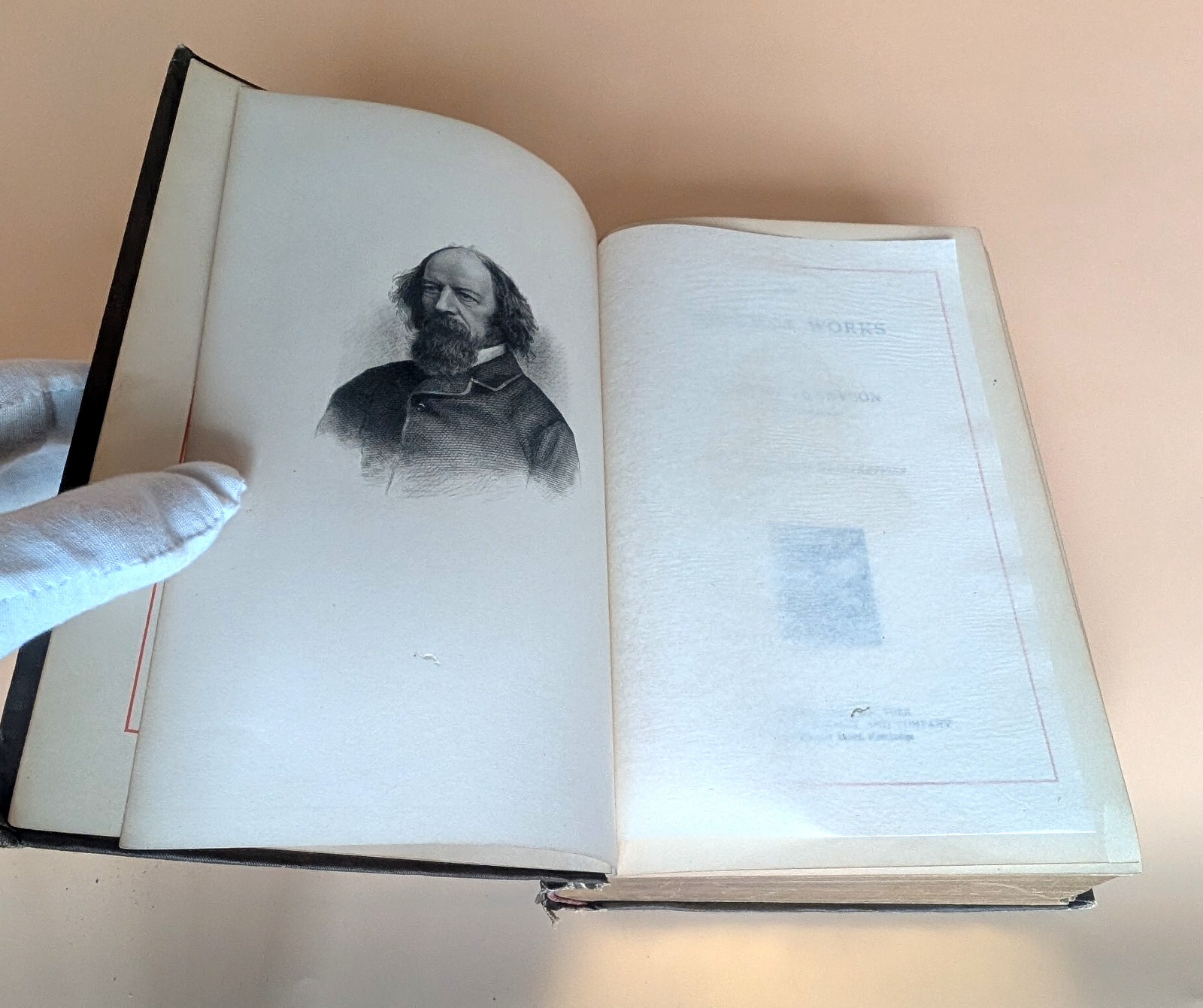 Antique Alfred Lord Tennyson Complete Poetical Works c1889 Illustrated