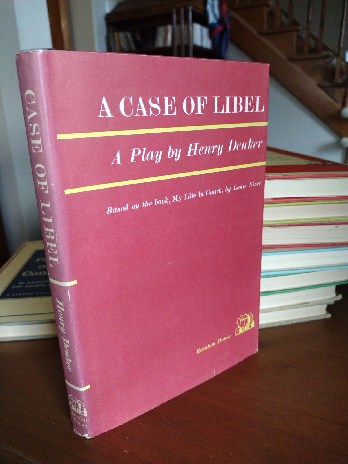 A Case of Libel A Play by Henry Denker Random House 1964 Fireside Theatre Book