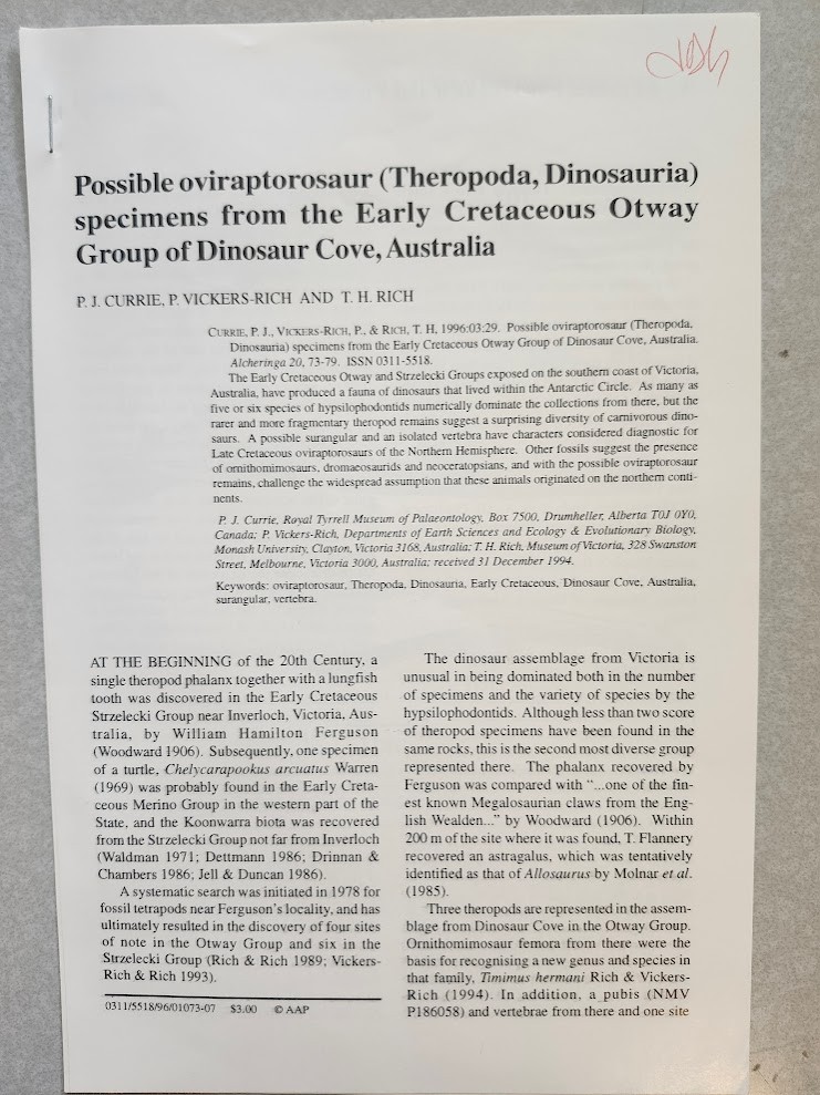 Philip J. Currie & Others Cretaceous Dinosaur Fossil +MORE Reprint Collection !!