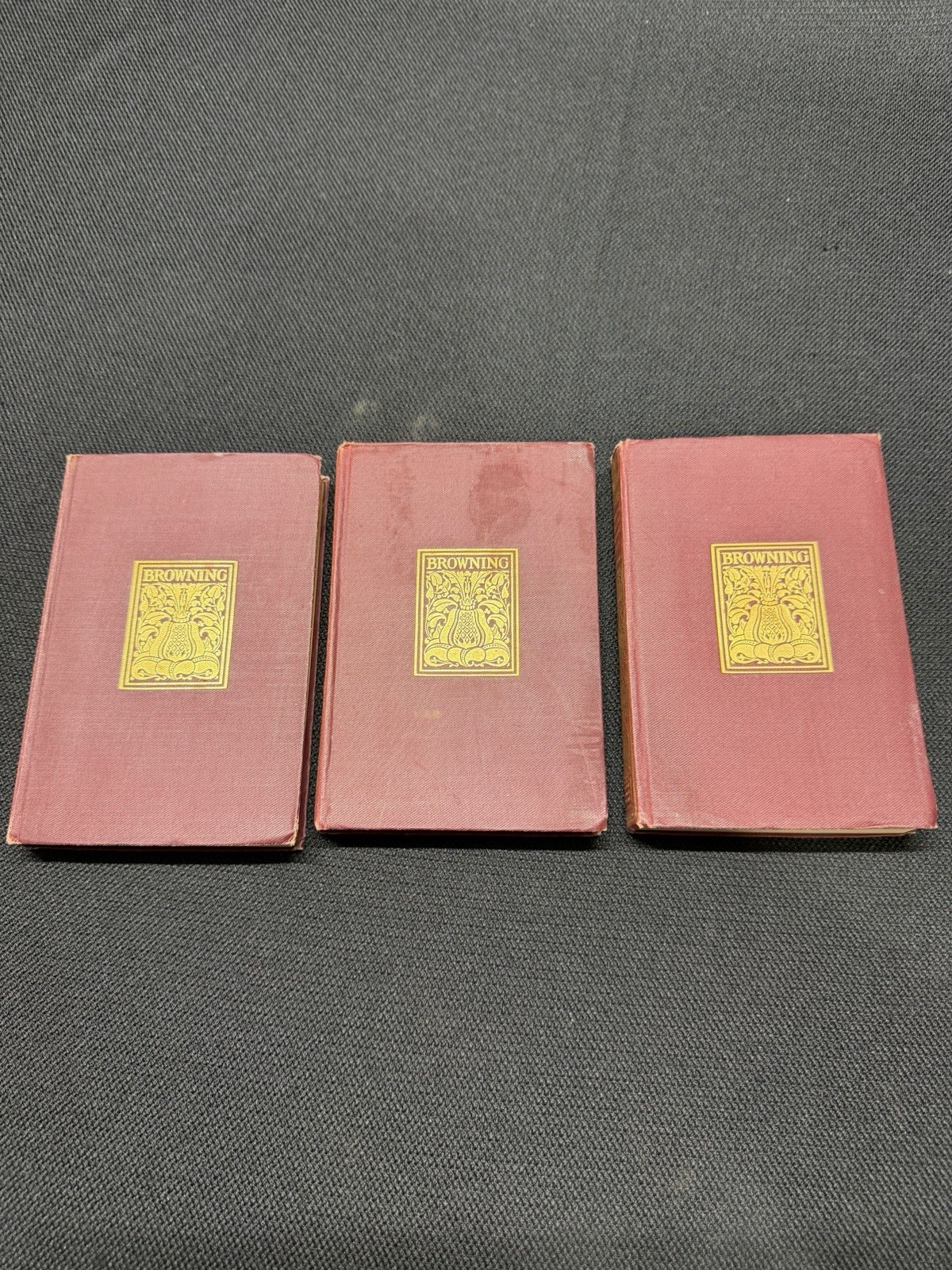 Robert Browning 1898 Edition 3 Books Collection Lot
